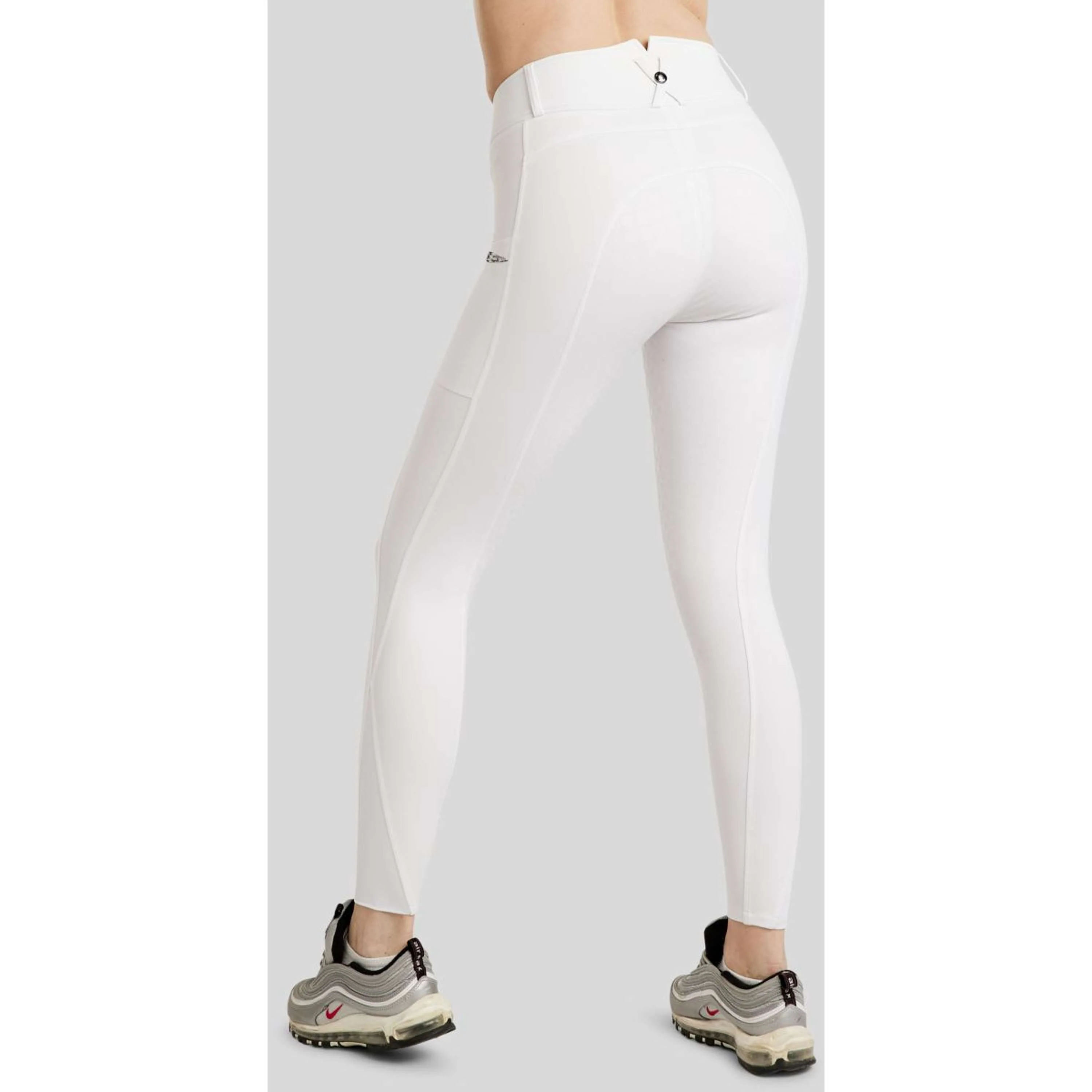Montar Pantalon d'Équitation MoEmilia Full Grip Blanc - Image 4
