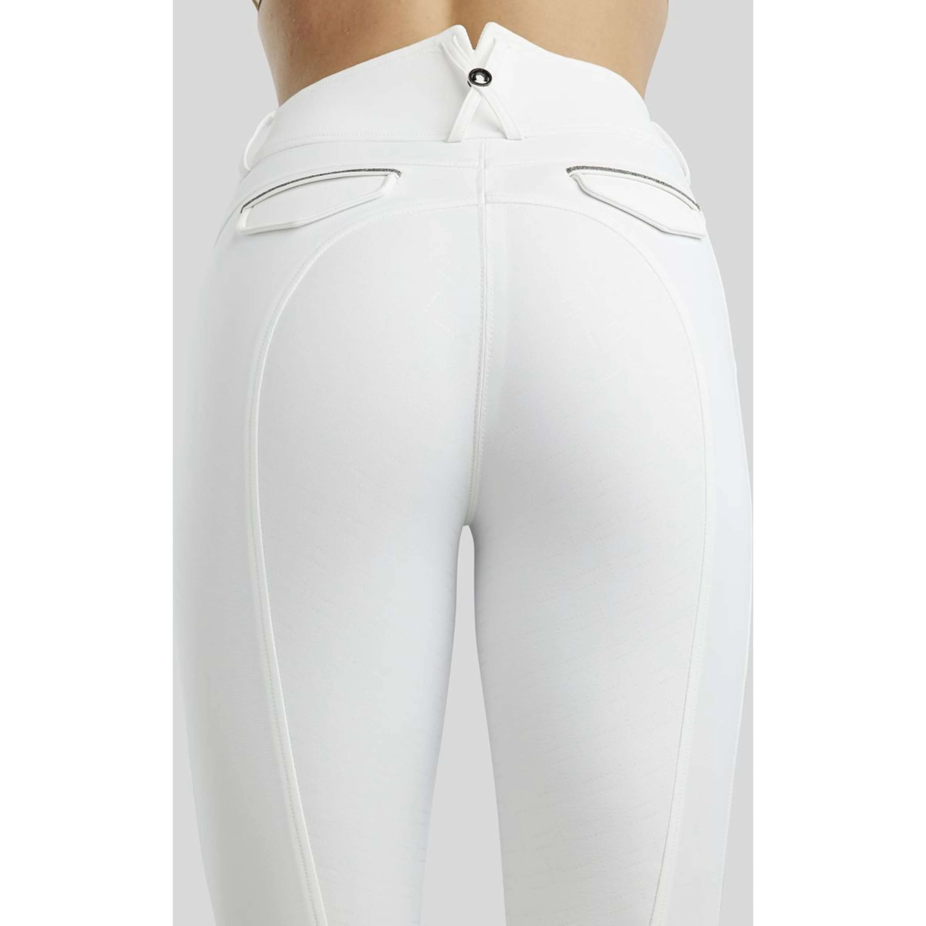 Montar Pantalon d'Équitation MoGloria Full Grip Blanc - Image 3