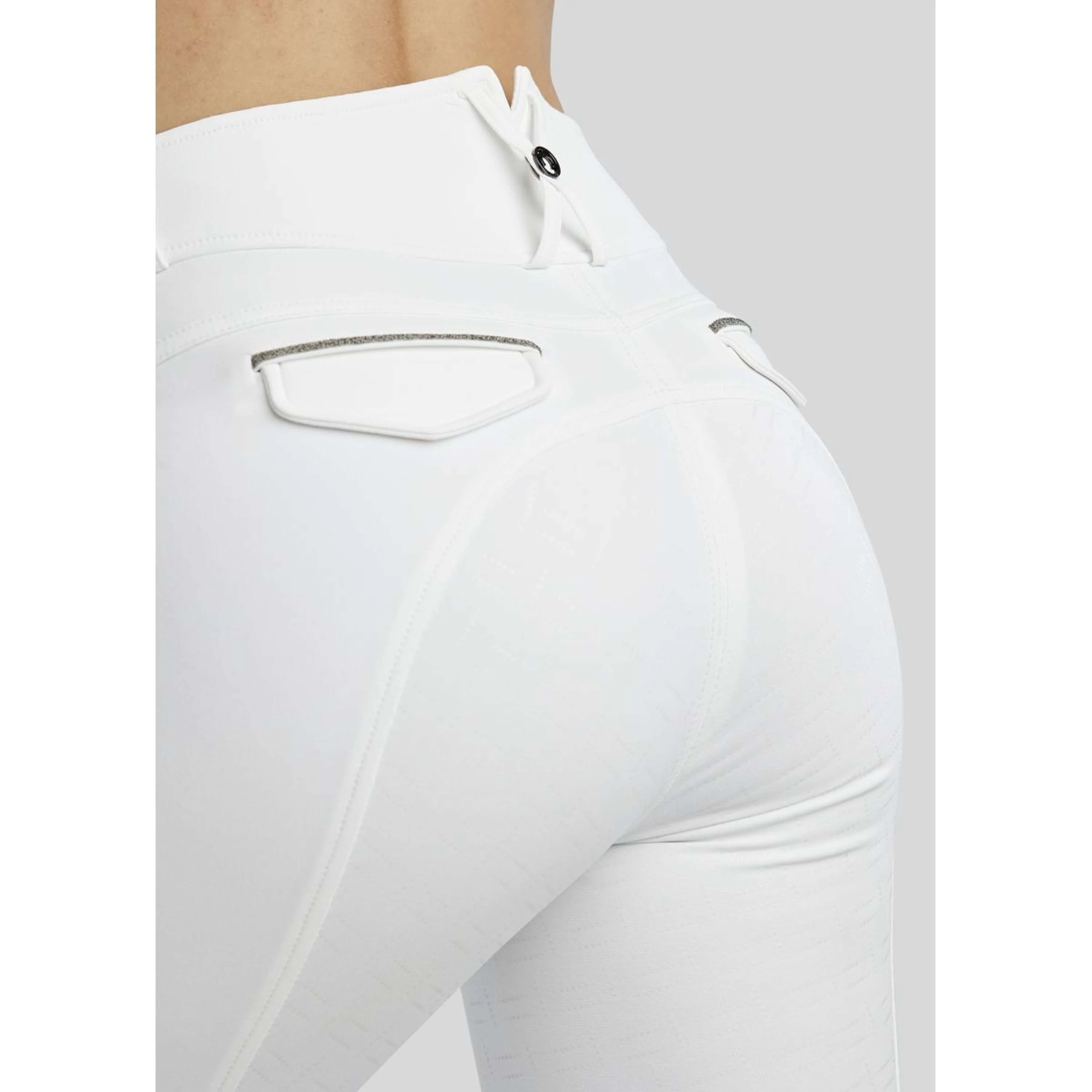 Montar Pantalon d'Équitation MoGloria Full Grip Blanc - Image 5