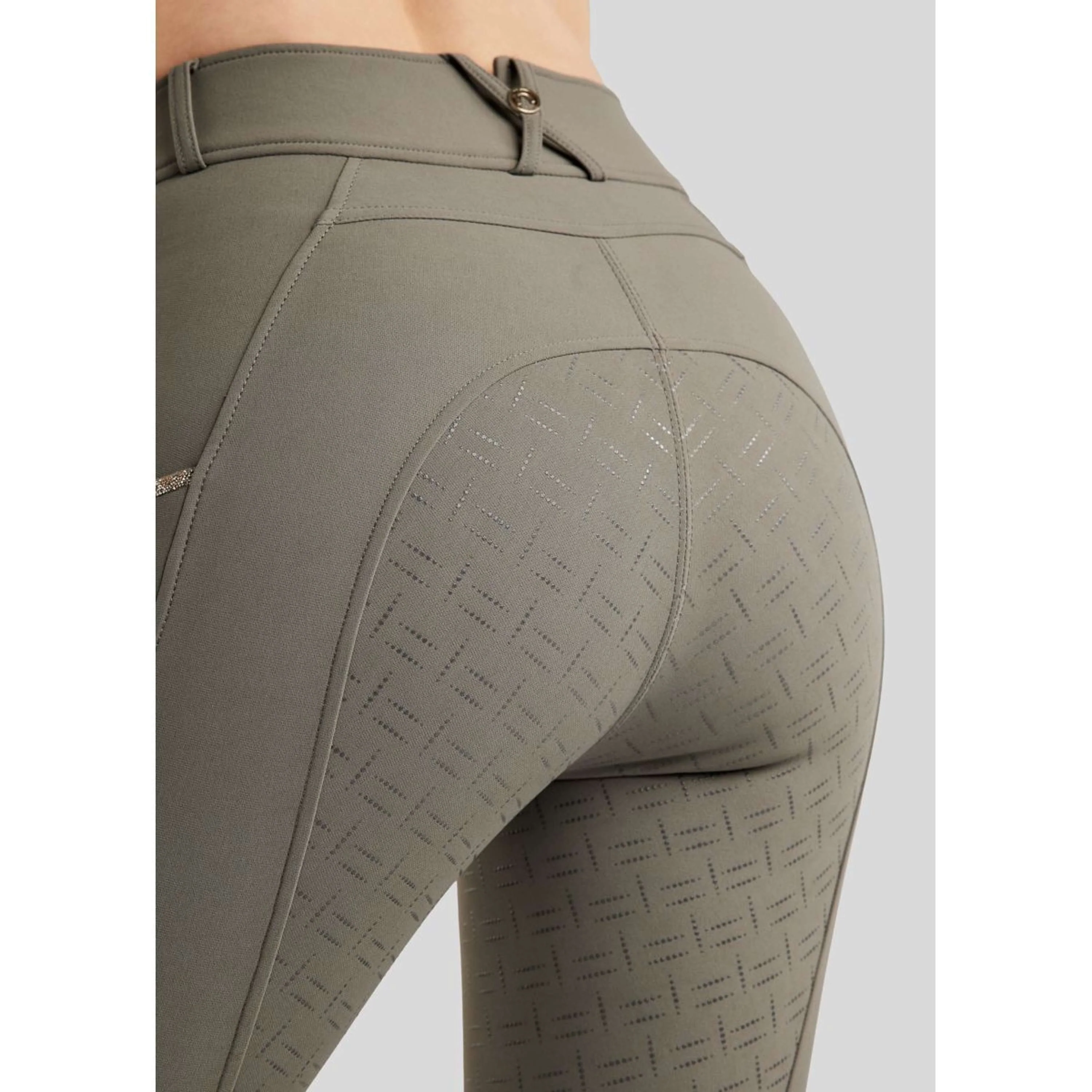 Montar Pantalon d'Équitation MoLila Champagne Crystals Full Grip Gris - Image 4