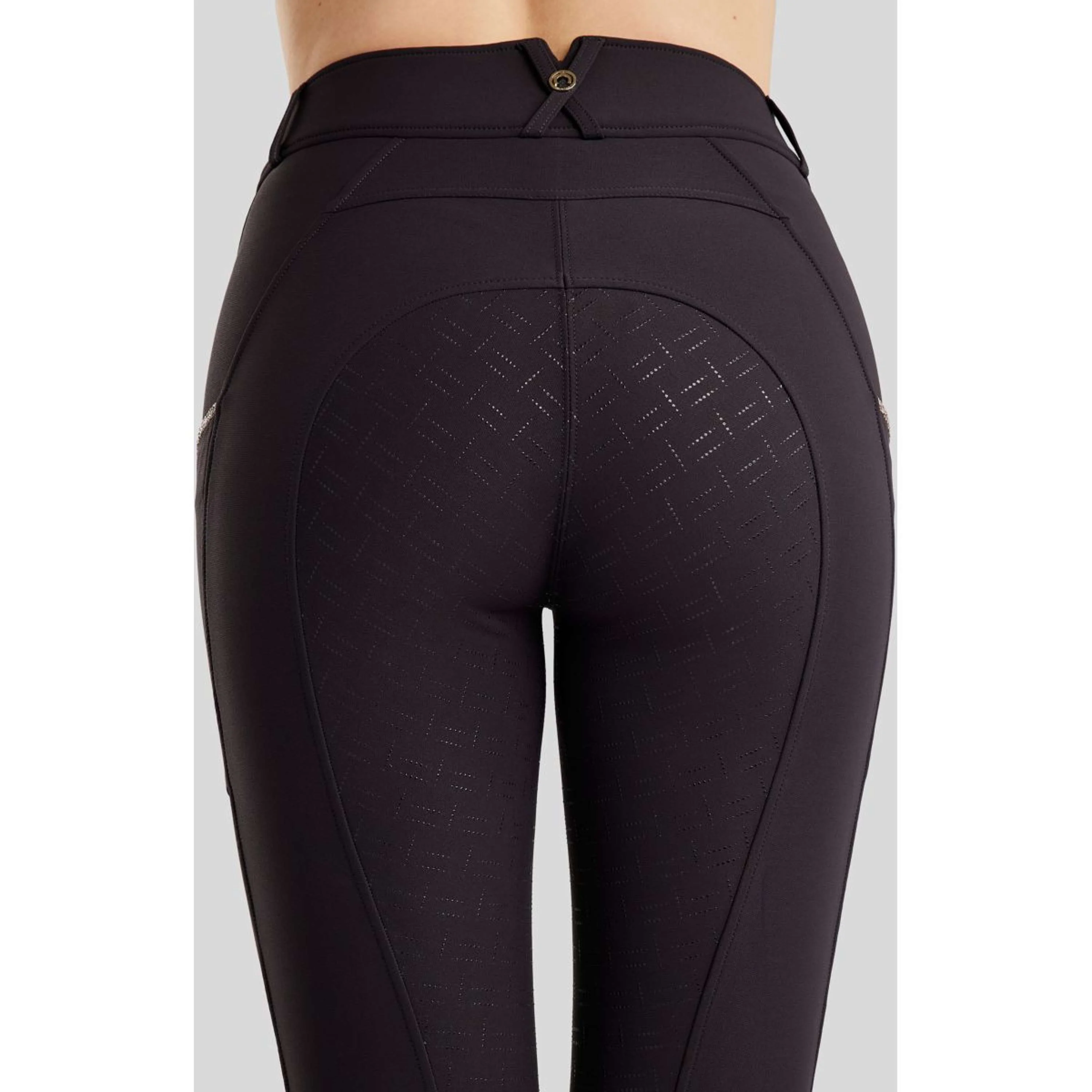 Montar Pantalon d'Équitation MoLila Champagne Crystals Full Grip Marin - Image 3