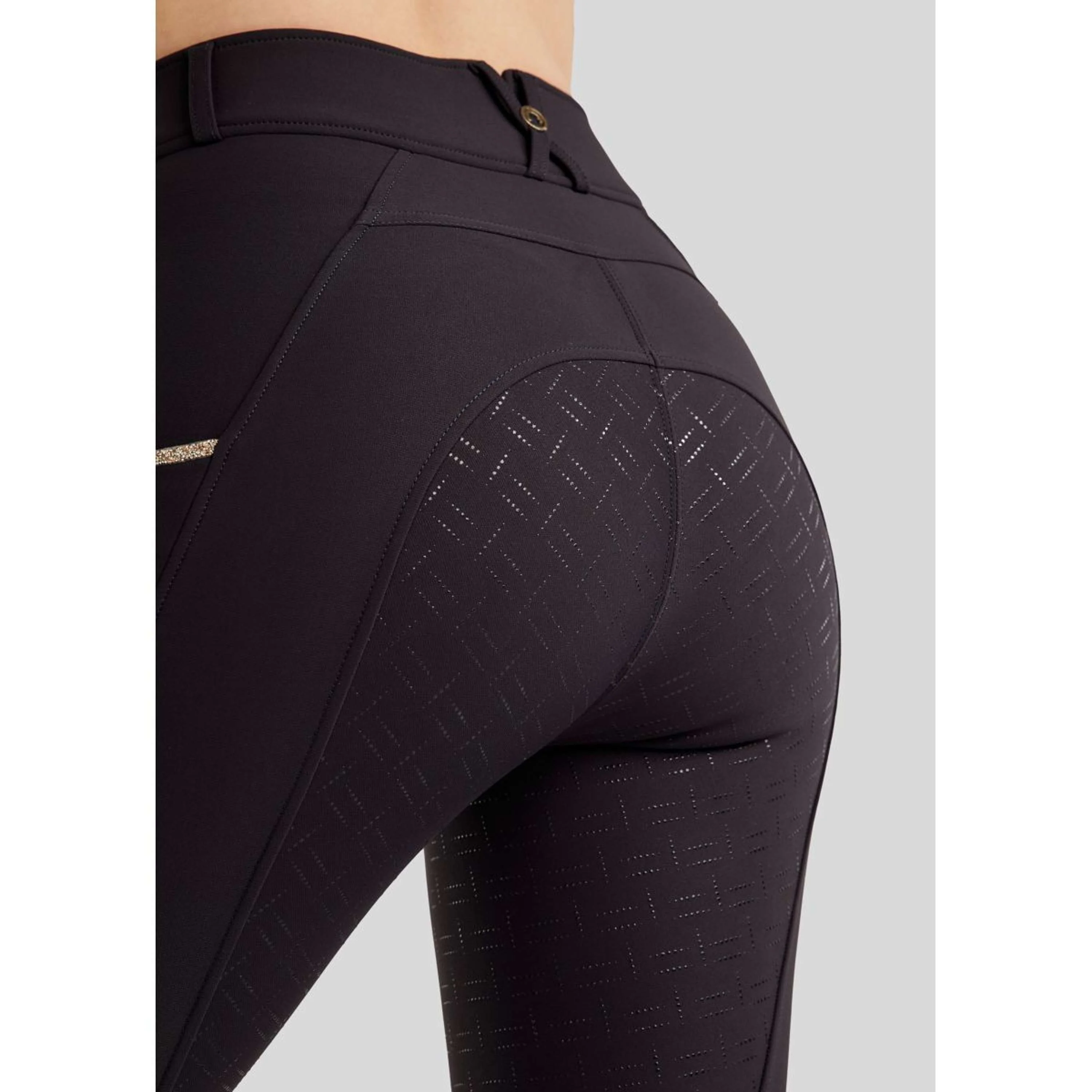 Montar Pantalon d'Équitation MoLila Champagne Crystals Full Grip Marin - Image 4