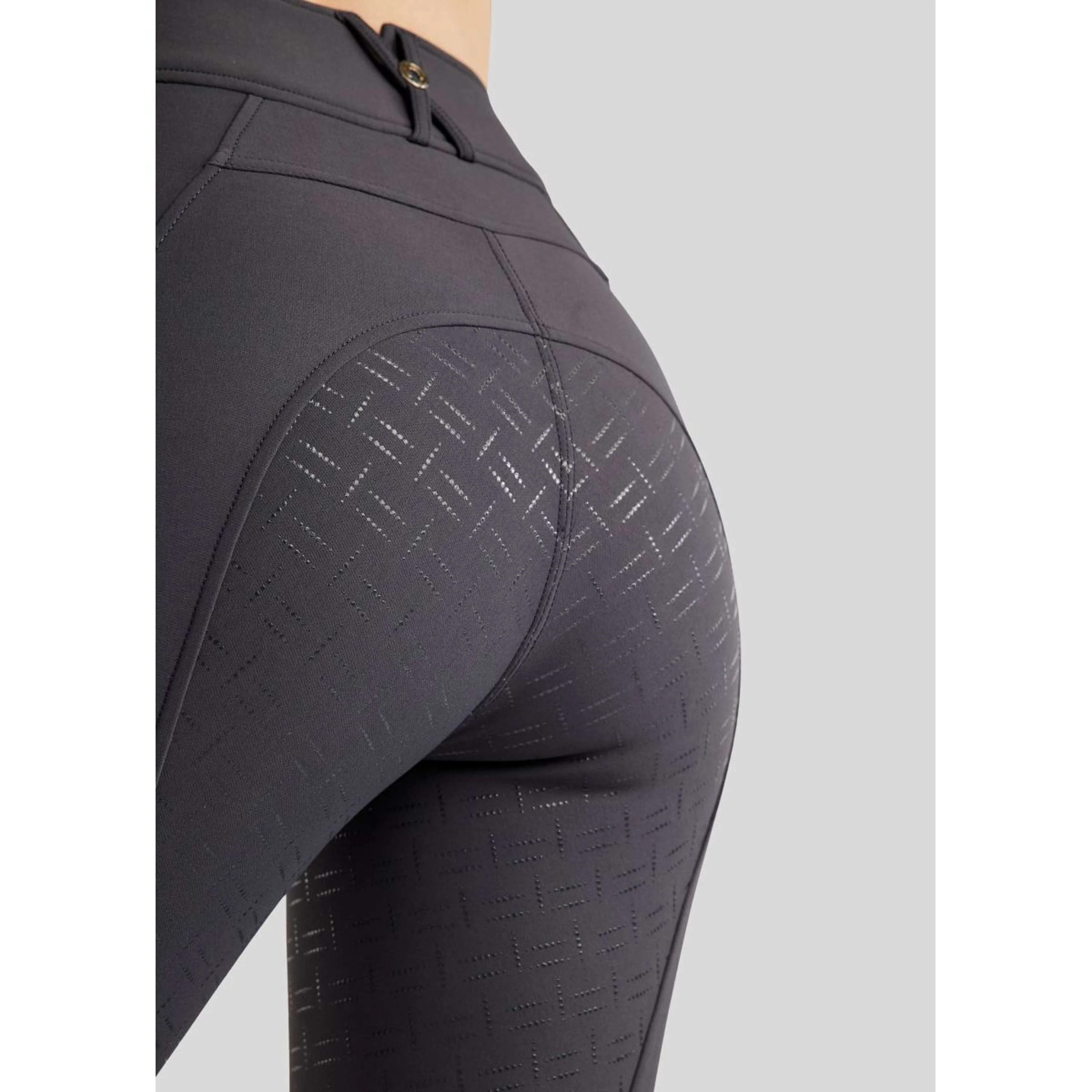 Montar Pantalon d'Équitation MoLila Champagne Crystals Full Grip Slate Grey - Image 4