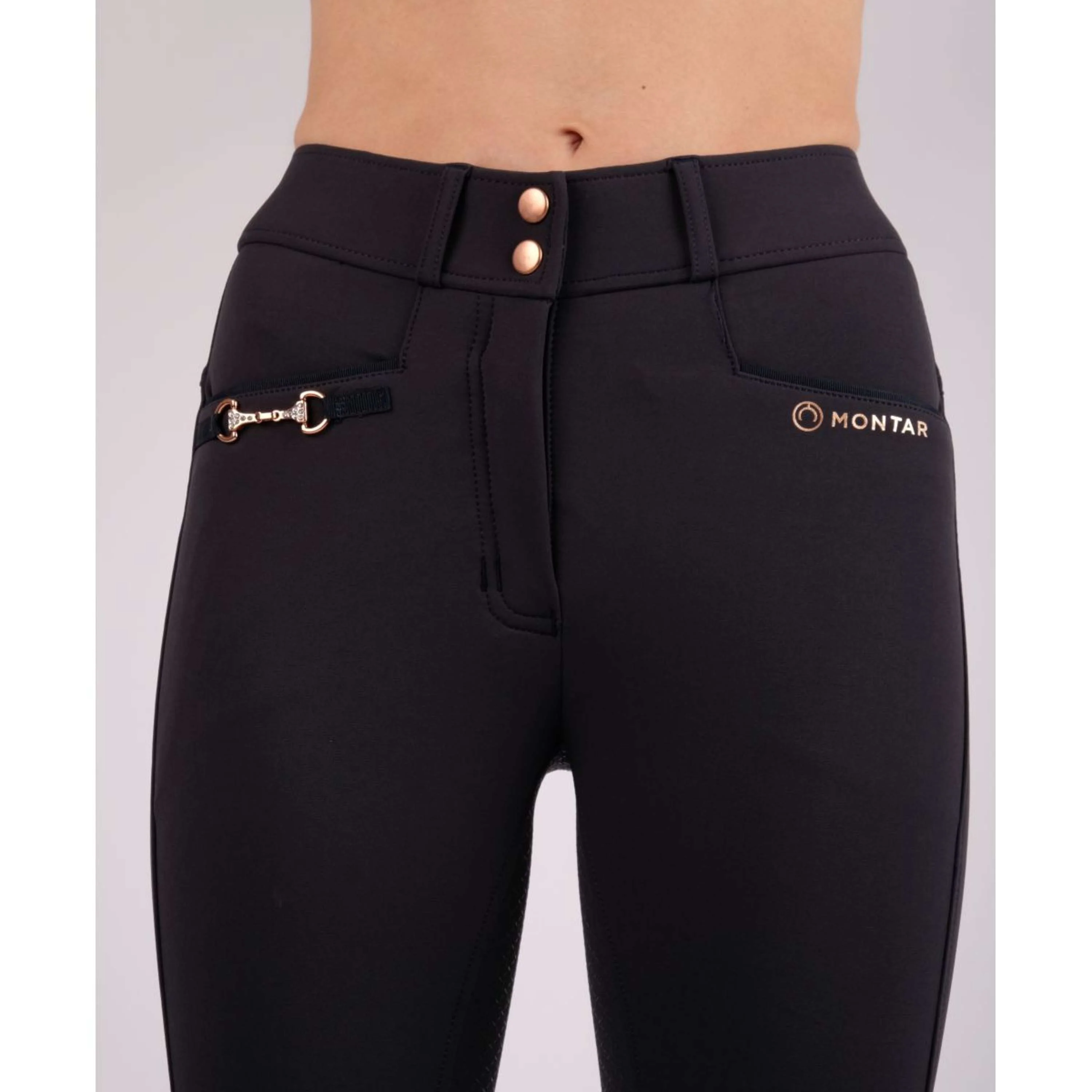 Montar Pantalon d'Équitation Molly Rosegold Highwaist Full Grip Marin - Image 4