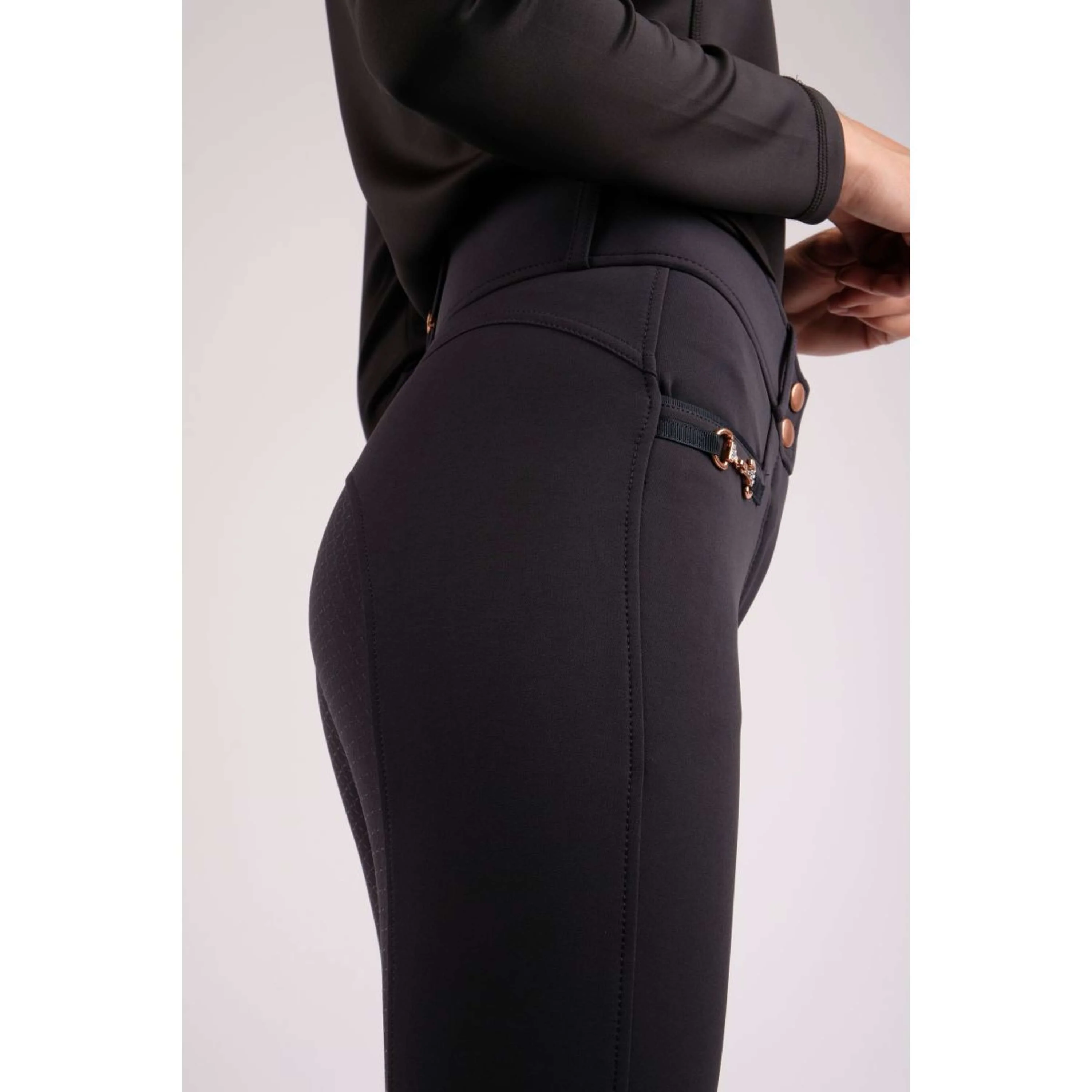 Montar Pantalon d'Équitation Molly Rosegold Highwaist Full Grip Marin - Image 7