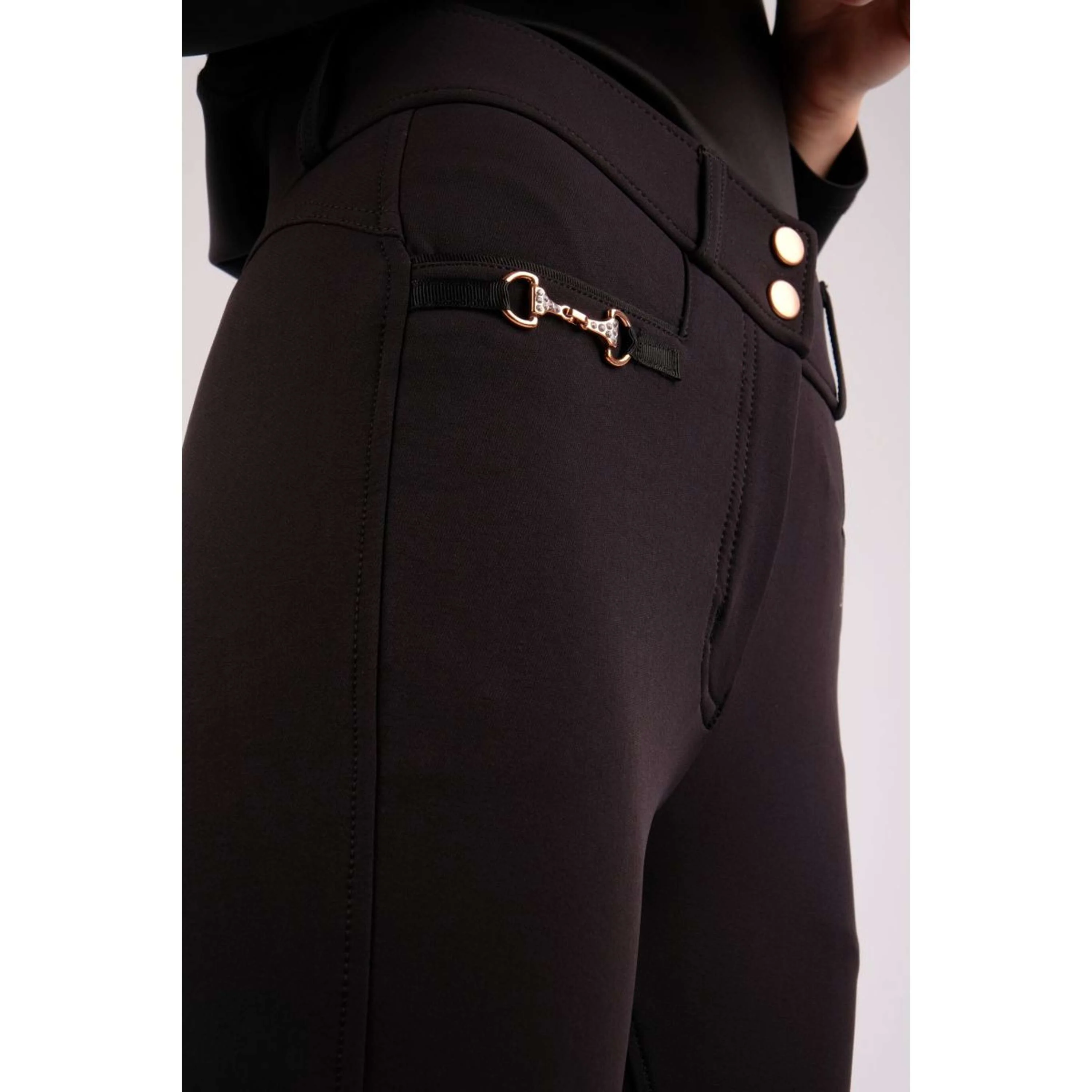 Montar Pantalon d'Équitation Molly Rosegold Highwaist Full Grip Noir - Image 4