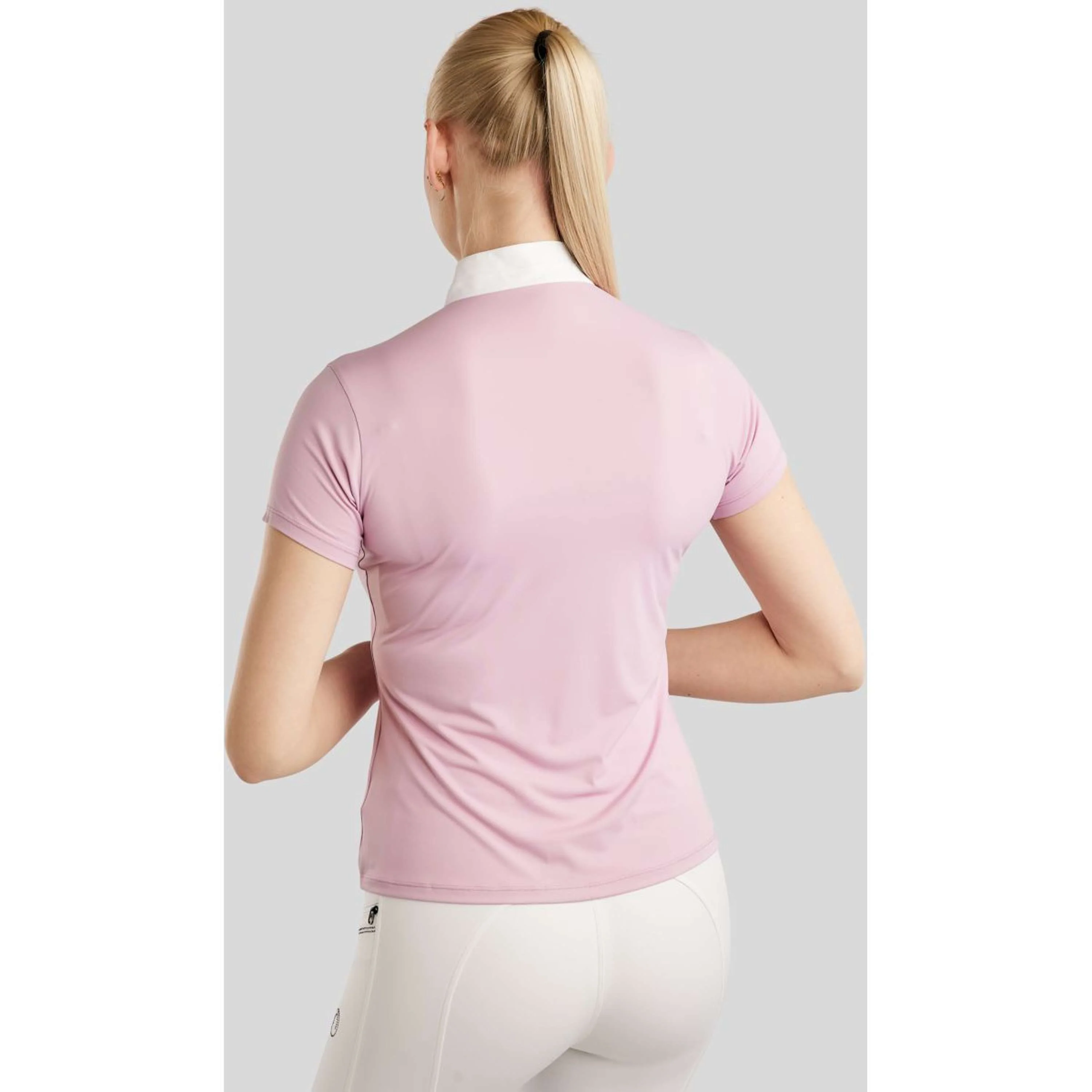 Montar T-shirt de Concours MoPearl Pintucks Gun Metal Crystals Candy Pink - Image 2