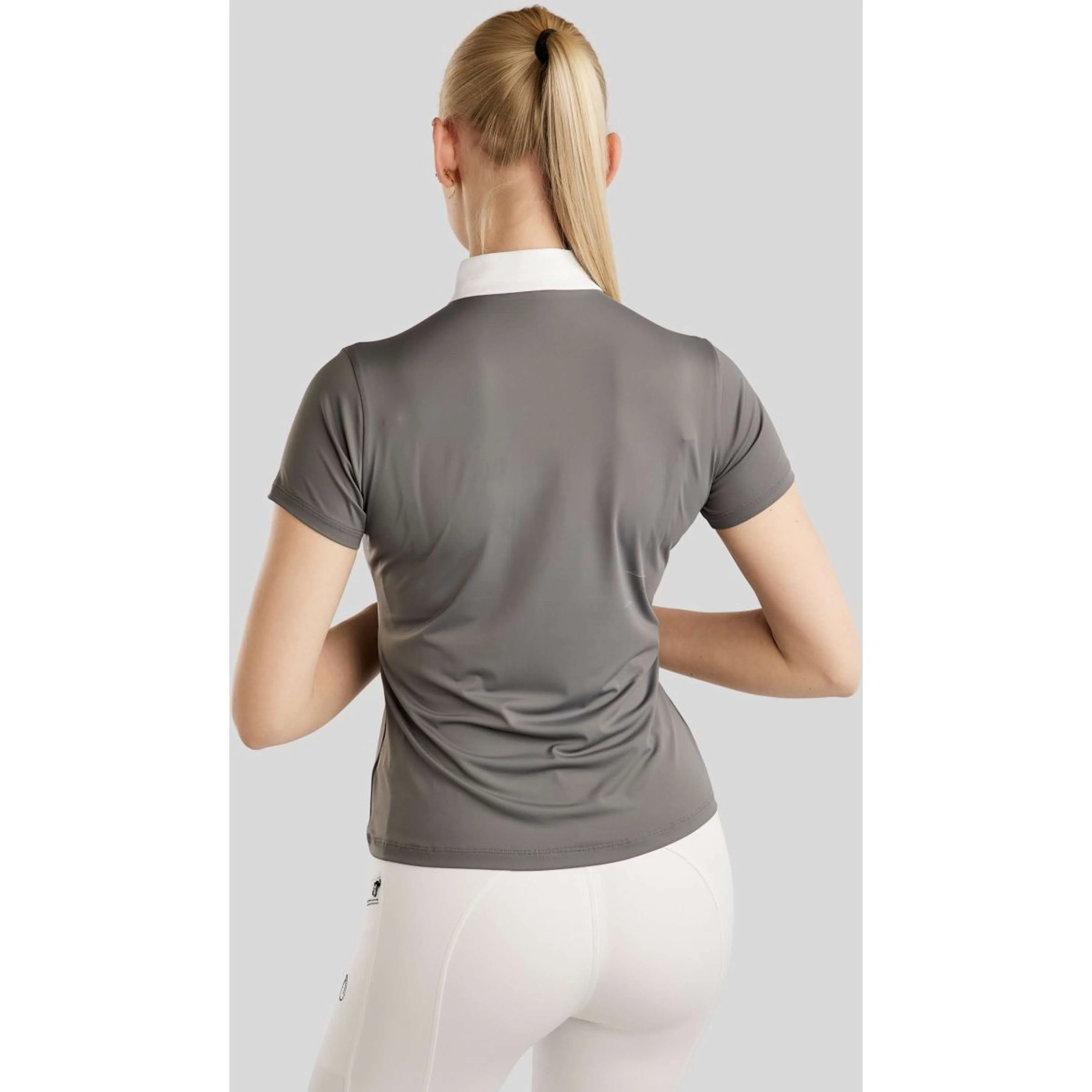 Montar T-shirt de Concours MoPearl Pintucks Gun Metal Crystals Gris - Image 2