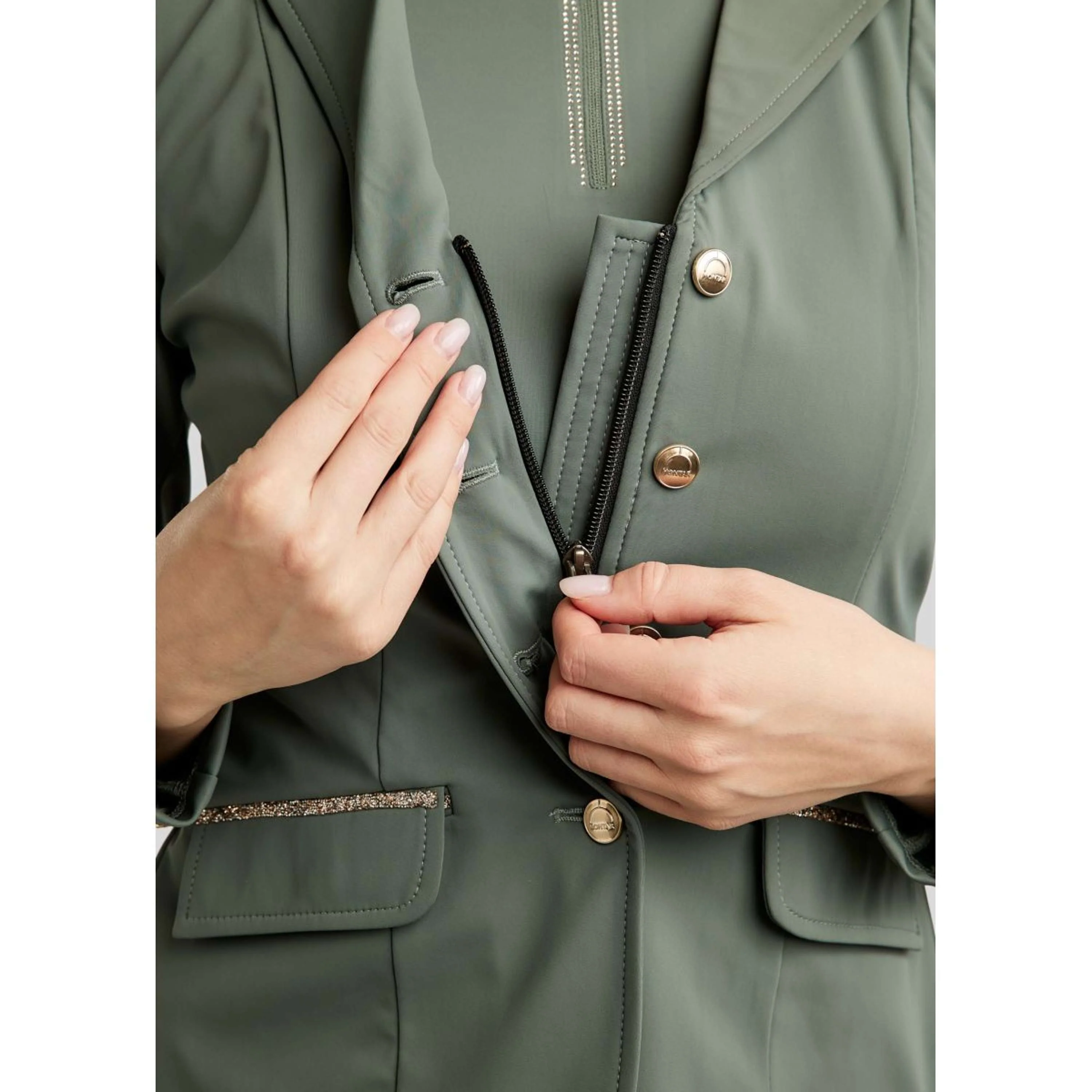 Montar Veste de Concours MoLila Champagne Crystals Jade - Image 3