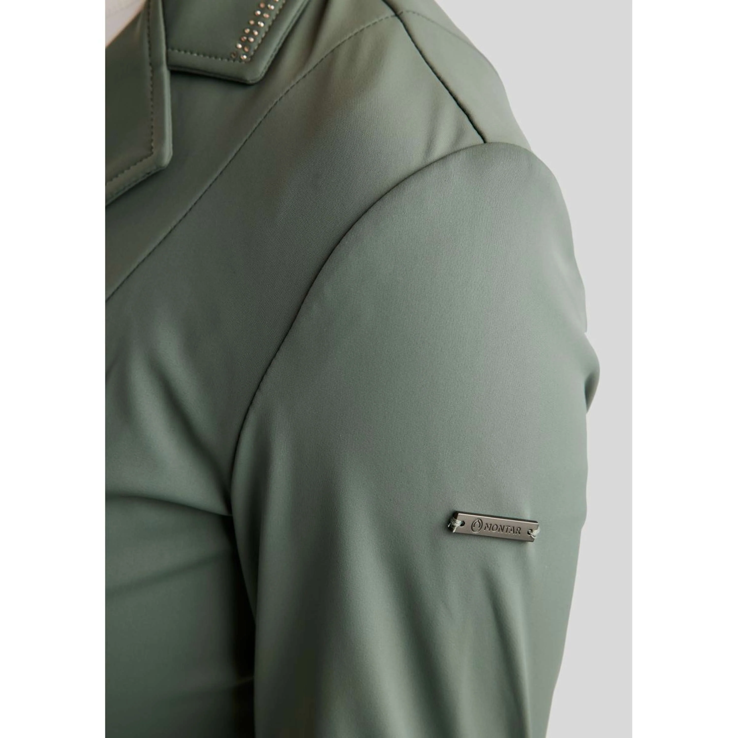 Montar Veste de Concours MoPearl Pintucks Gun Metal Crystals Jade - Image 7