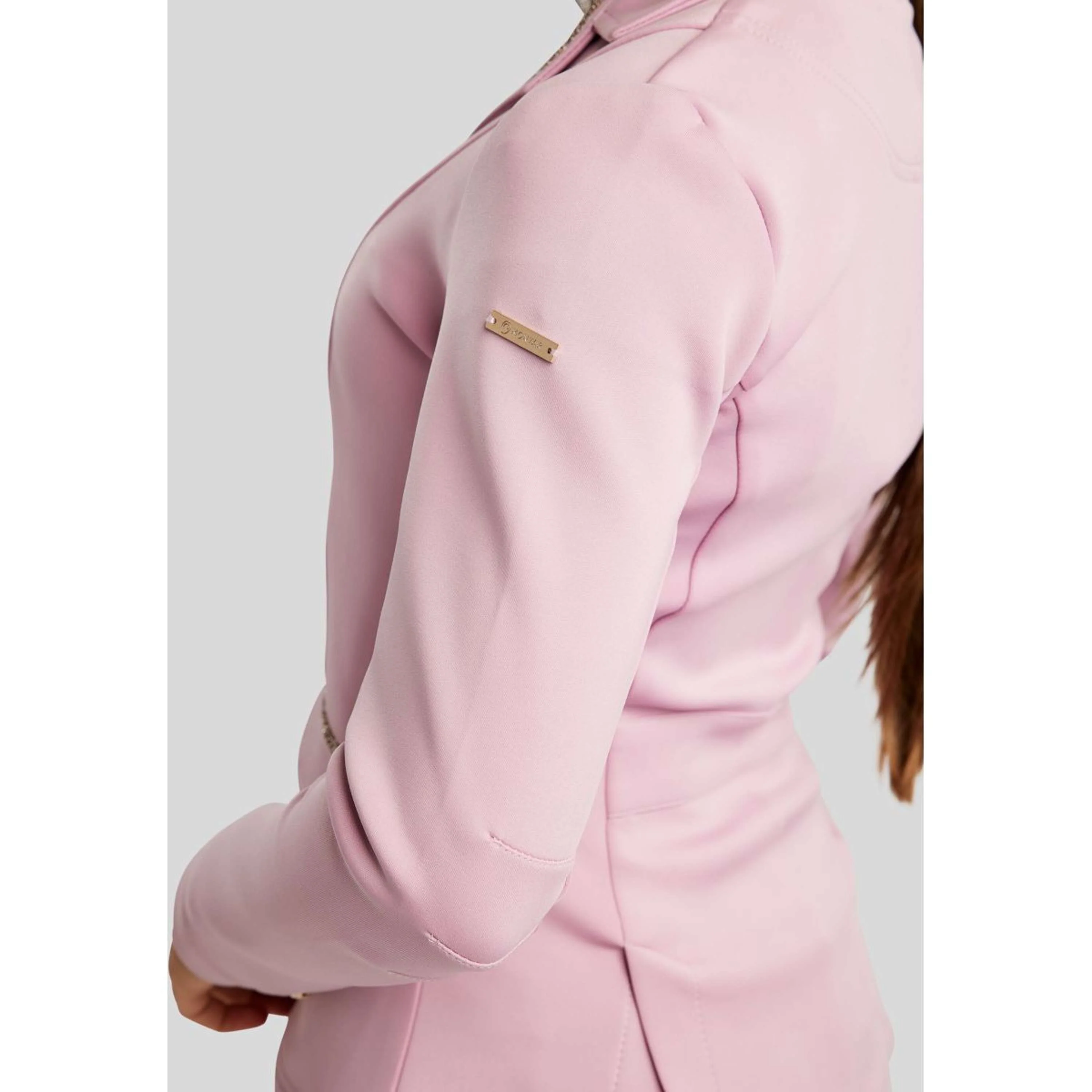 Montar Veste de Concours MoPearl Pintucks Gun Metal Crystals Junior Candy Pink - Image 4
