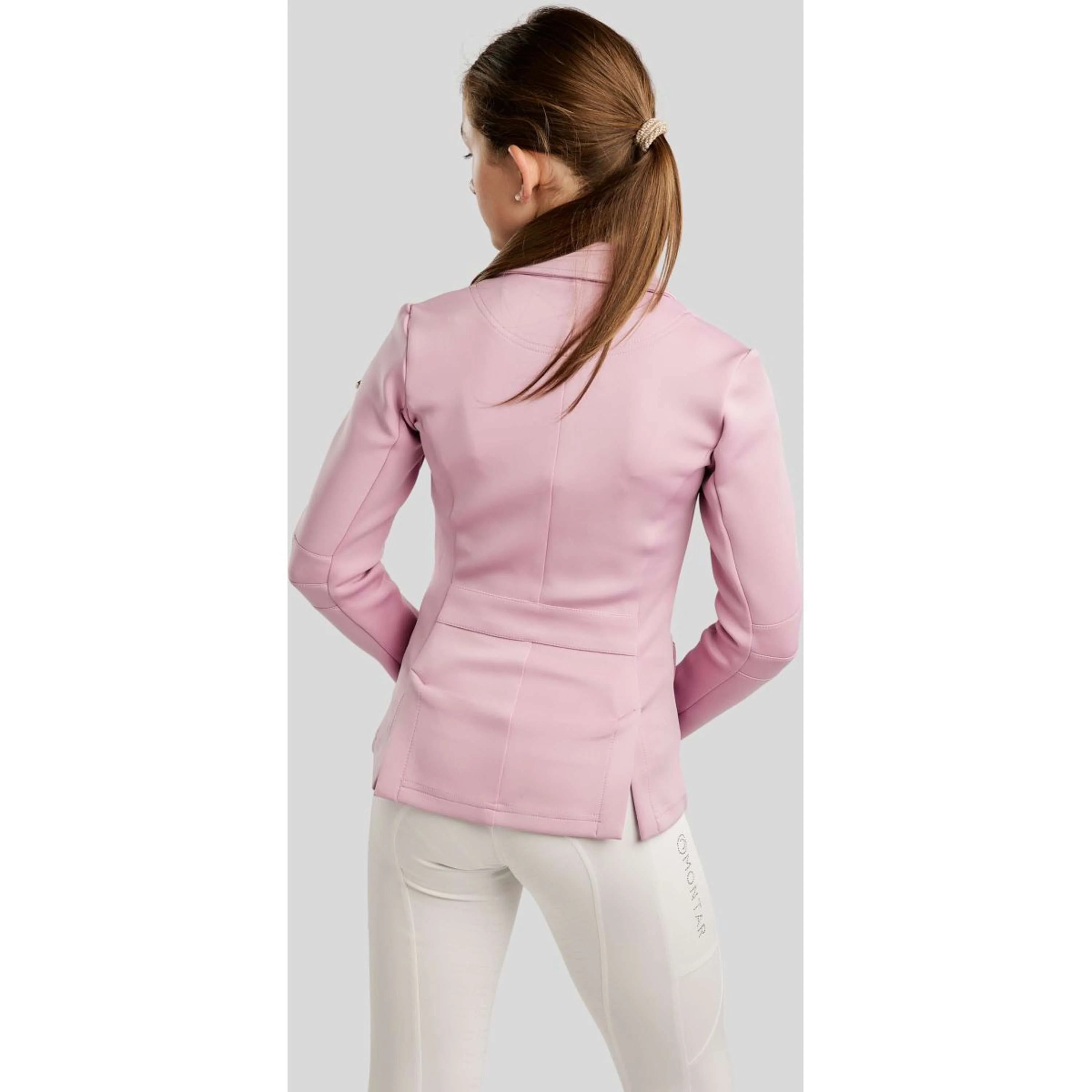 Montar Veste de Concours MoPearl Pintucks Gun Metal Crystals Junior Candy Pink - Image 5