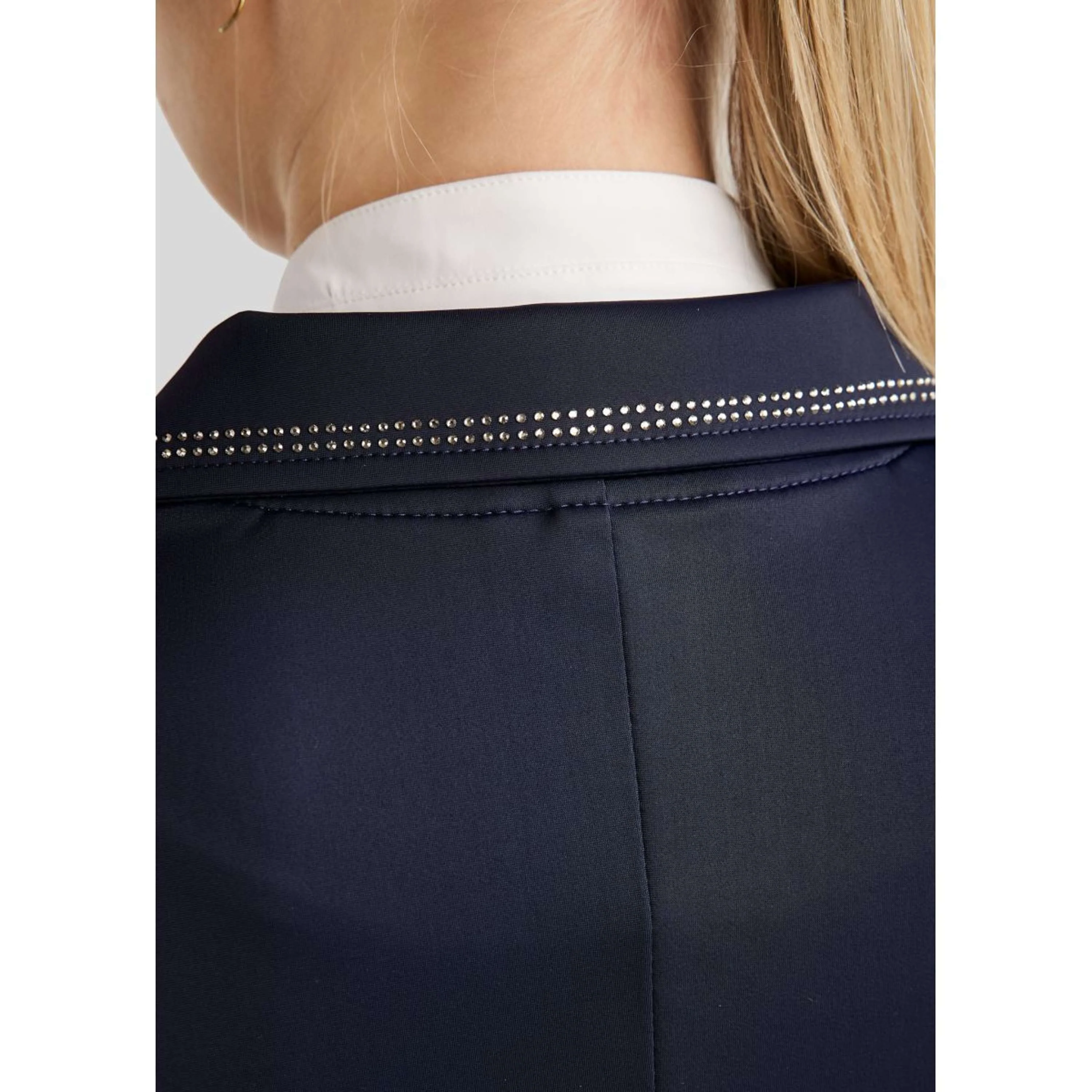 Montar Veste de Concours MoPearl Pintucks Gun Metal Crystals Marin - Image 8