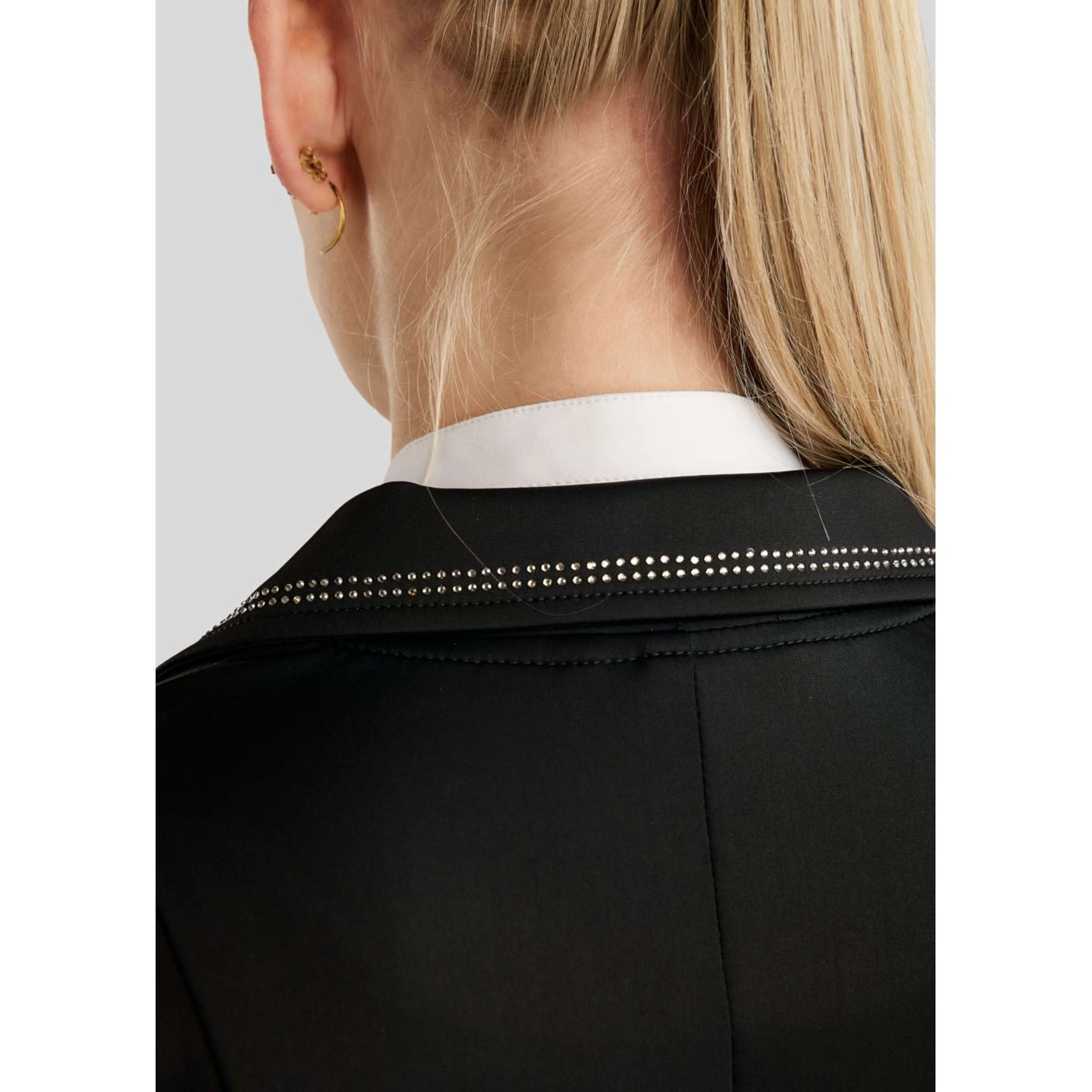 Montar Veste de Concours MoPearl Pintucks Gun Metal Crystals Noir - Image 7