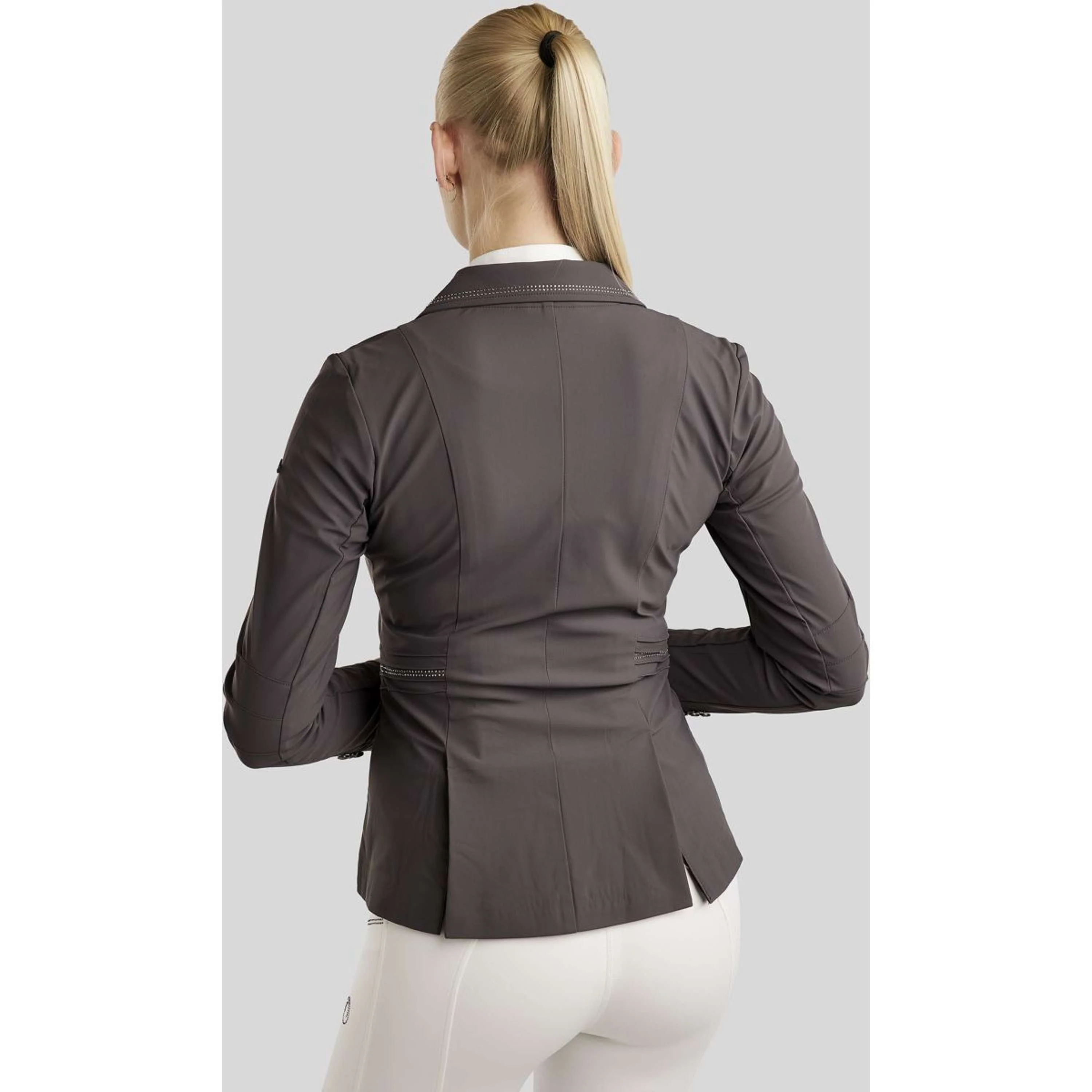 Montar Veste de Concours MoPearl Pintucks Gun Metal Crystals Slate Grey - Image 2