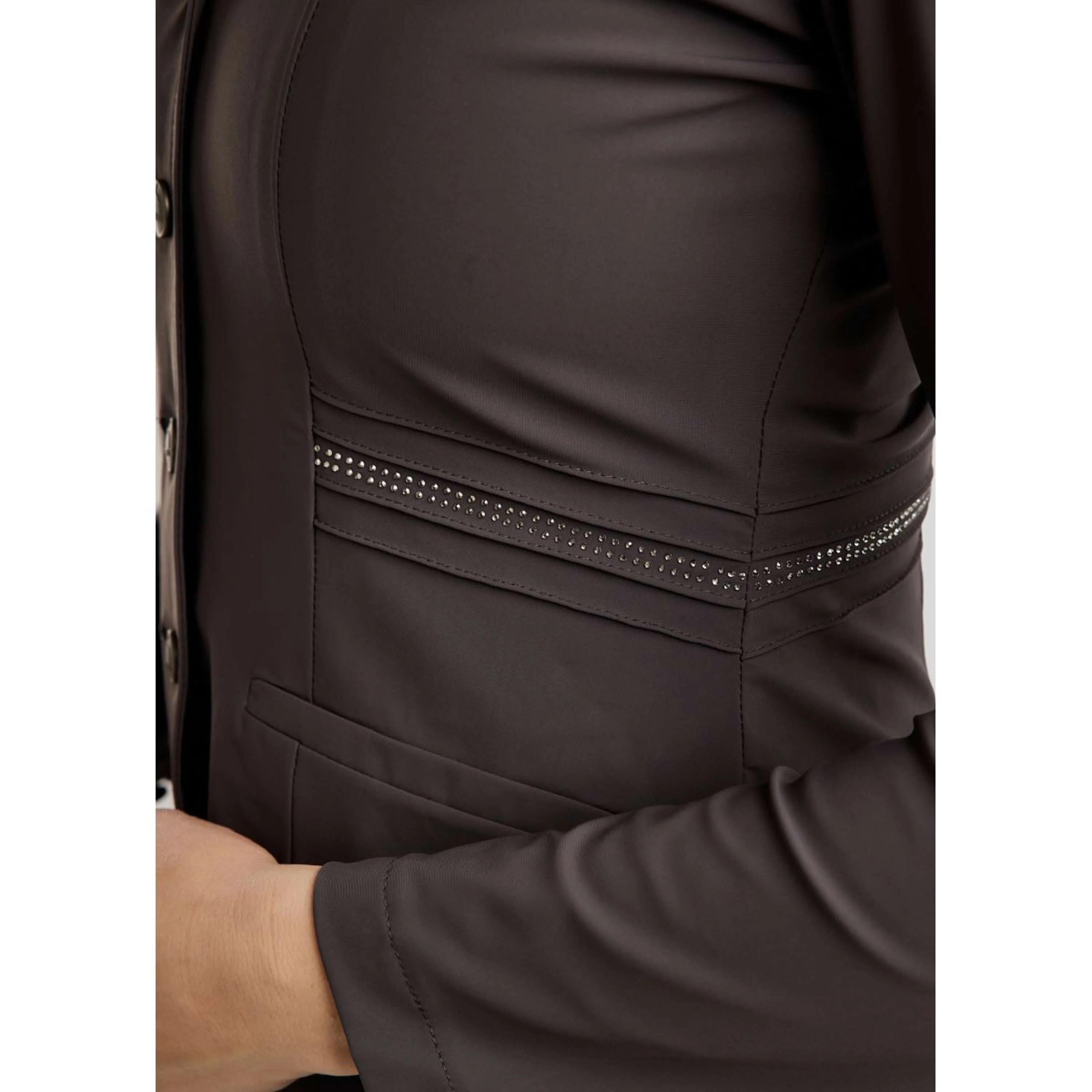 Montar Veste de Concours MoPearl Pintucks Gun Metal Crystals Slate Grey - Image 5