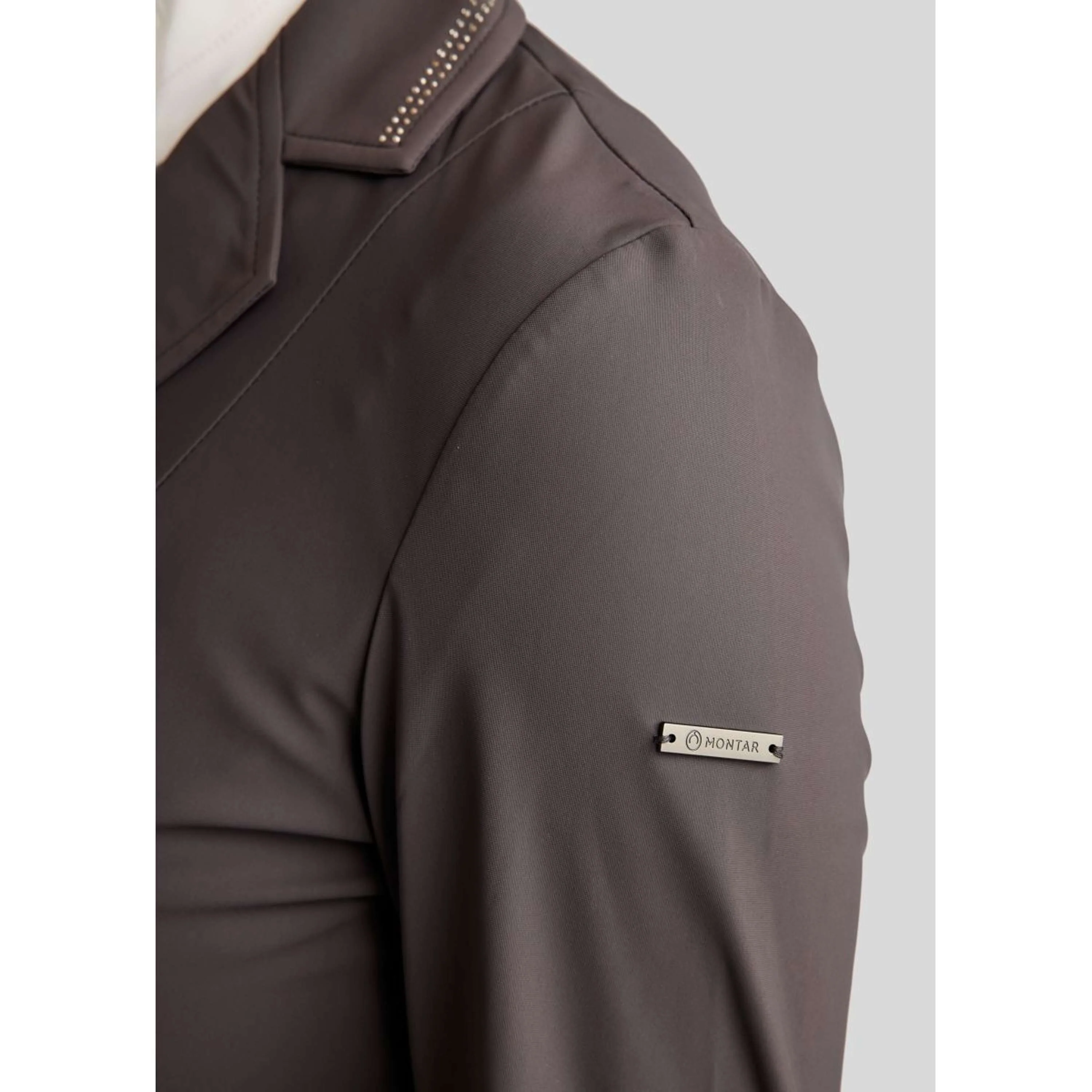 Montar Veste de Concours MoPearl Pintucks Gun Metal Crystals Slate Grey - Image 6