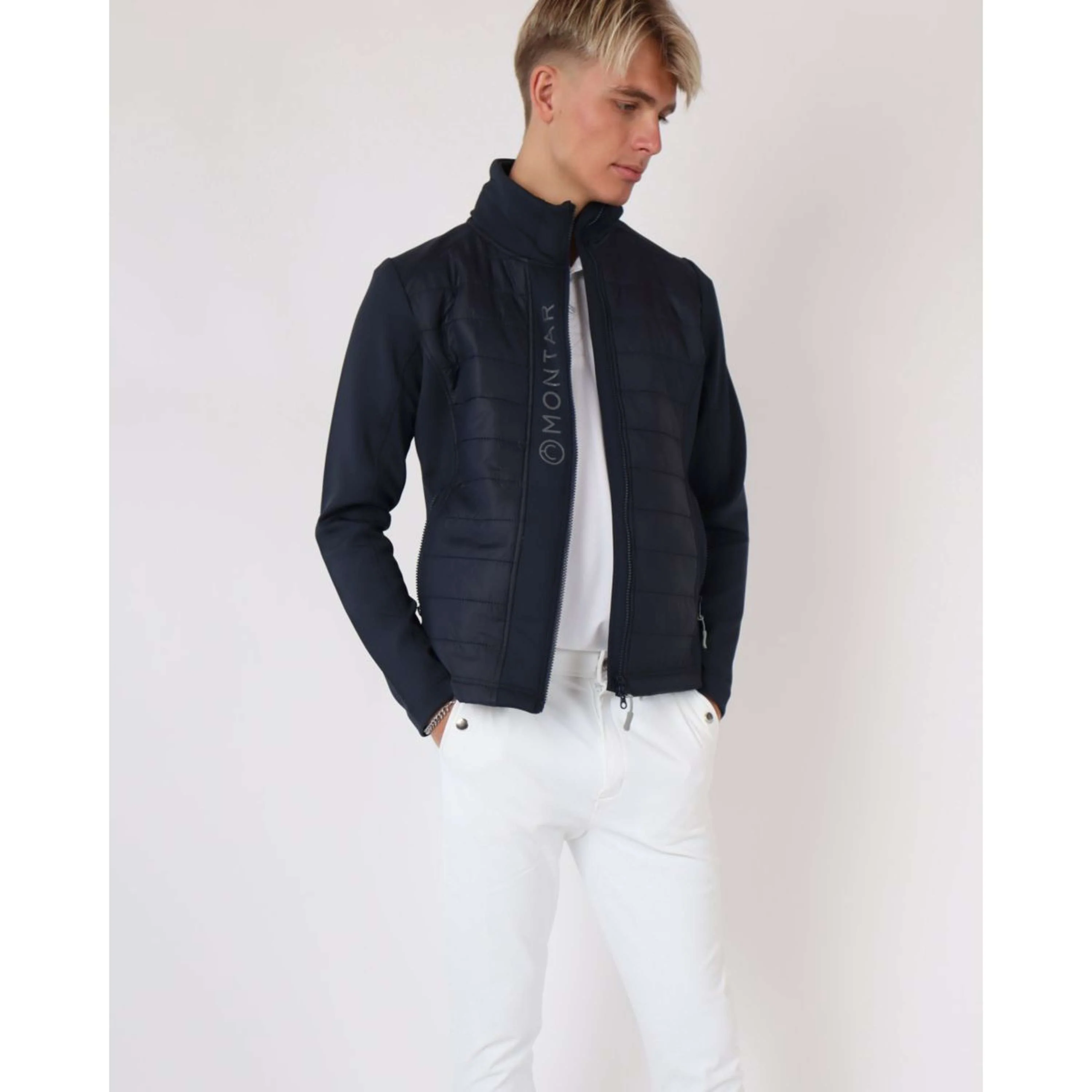 Montar Veste Emanuel Quilt Unisex Bleu Foncé - Image 3