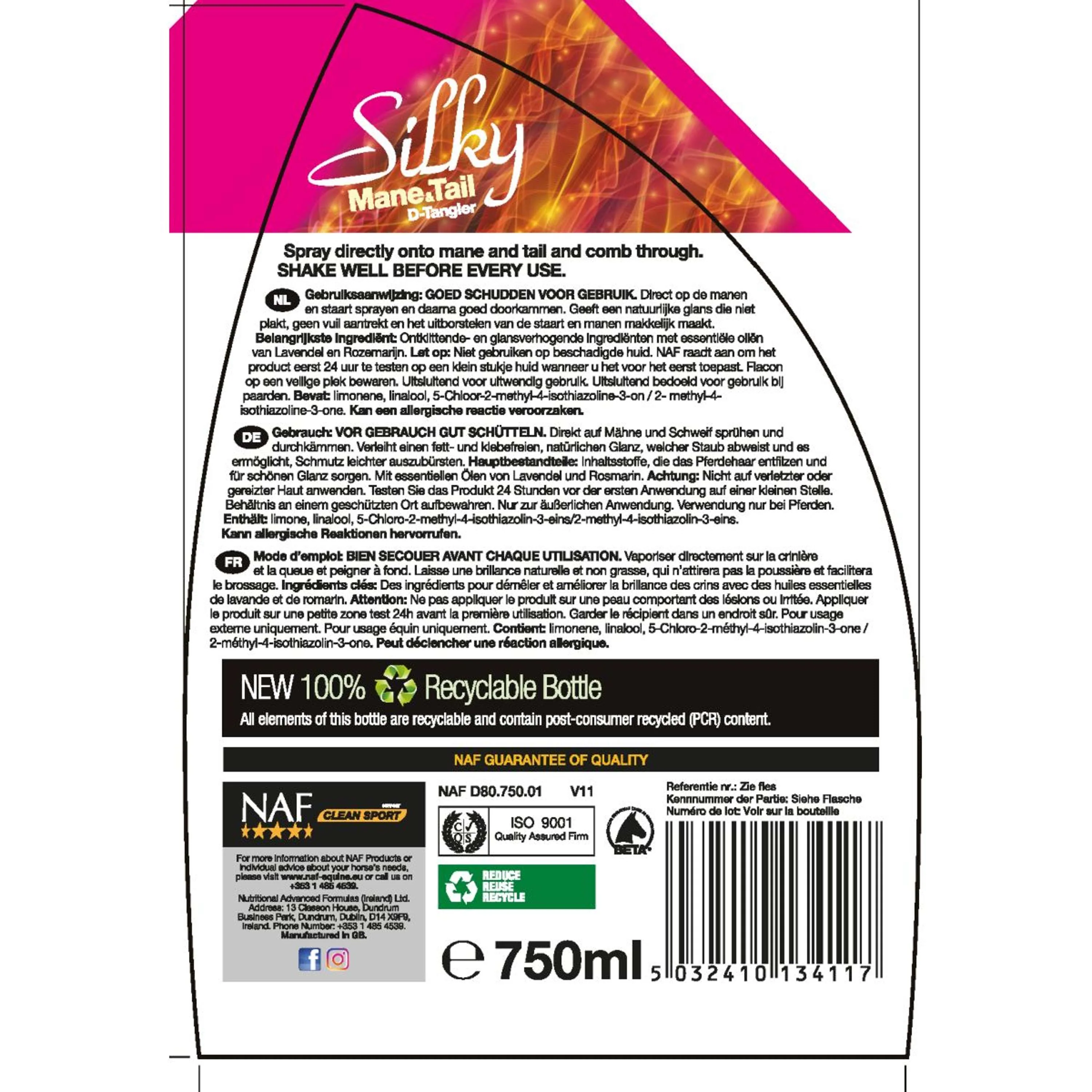 NAF Silky Mane & Tail D-Tangler Refill - Image 2