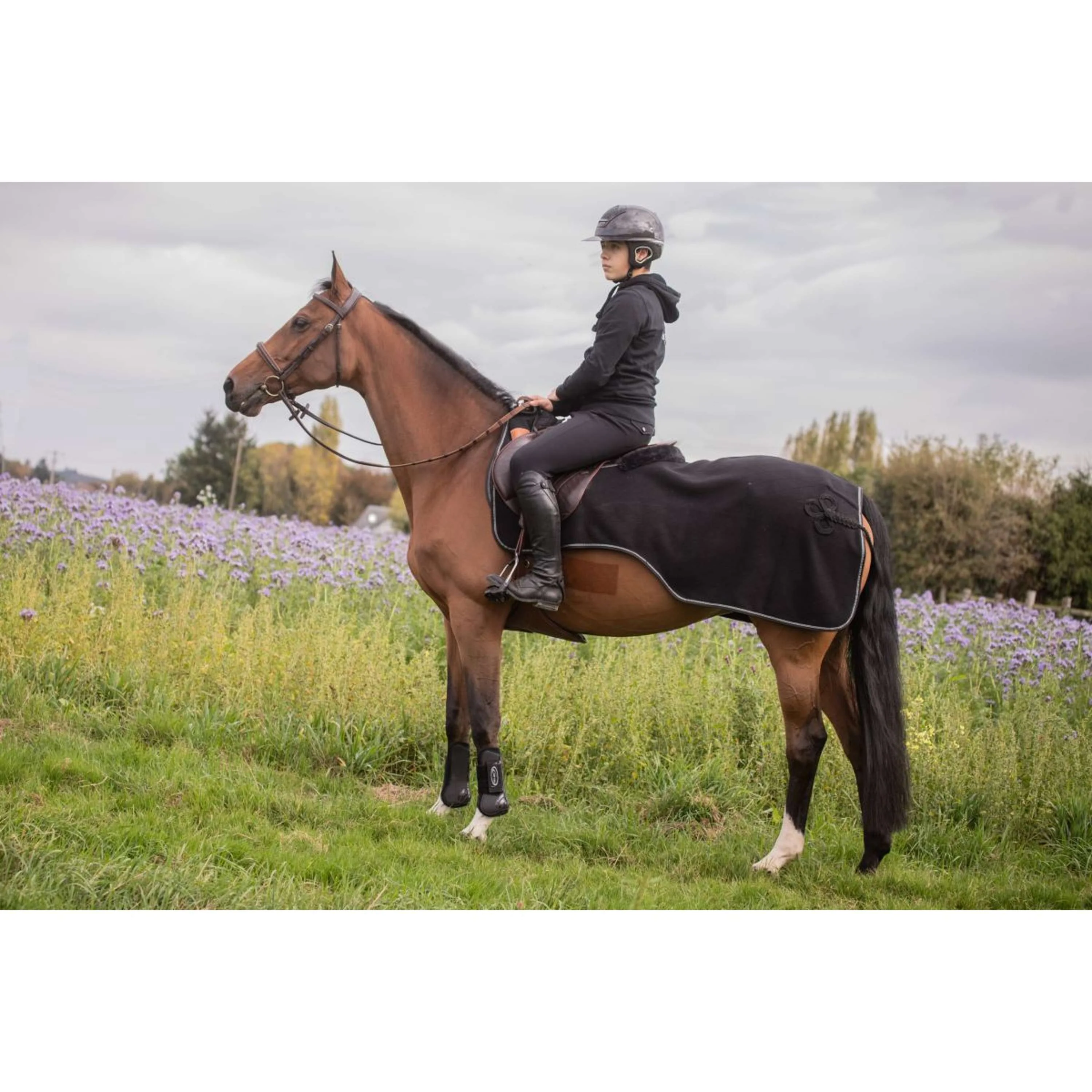 Paddock Couvre-reins Diagonal Noir - Image 9