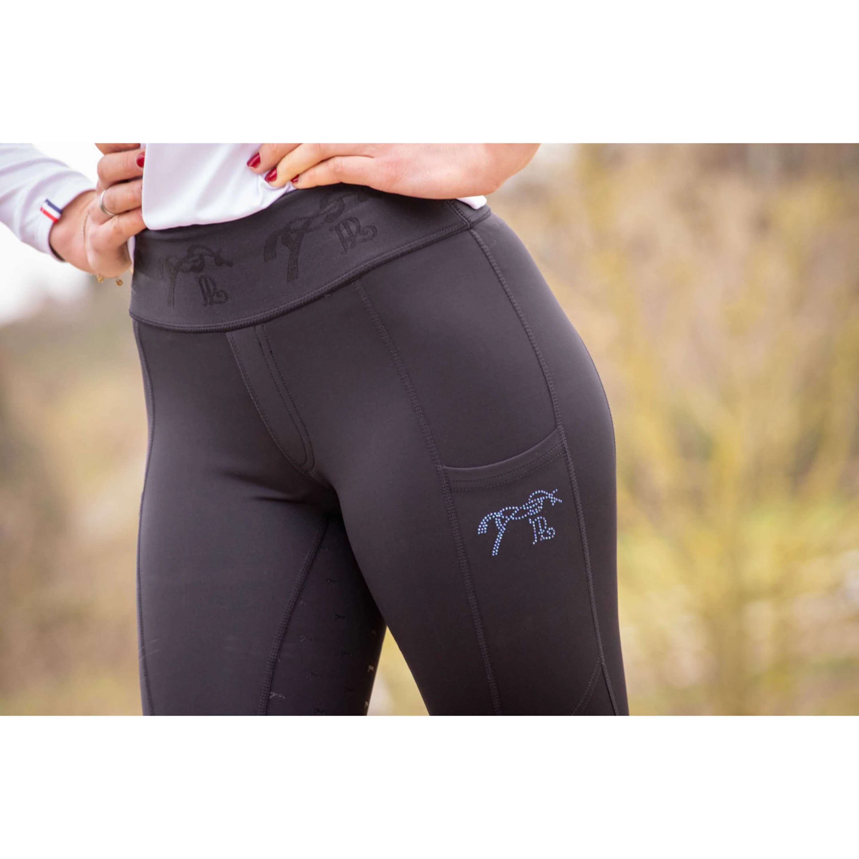 Pénélope Legging d'Équitation Delphe Full Grip Noir - Image 3