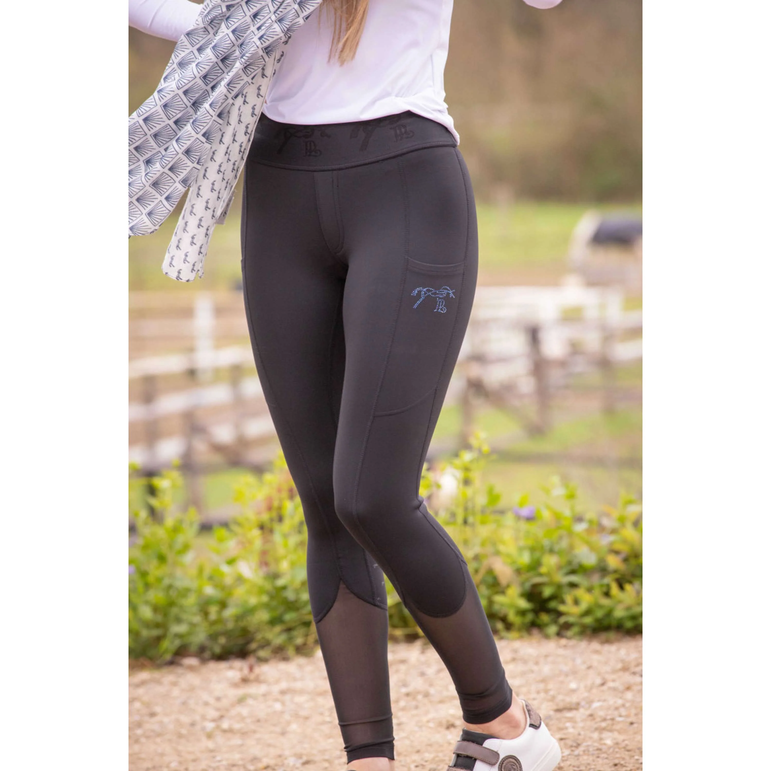Pénélope Legging d'Équitation Delphe Full Grip Noir - Image 7