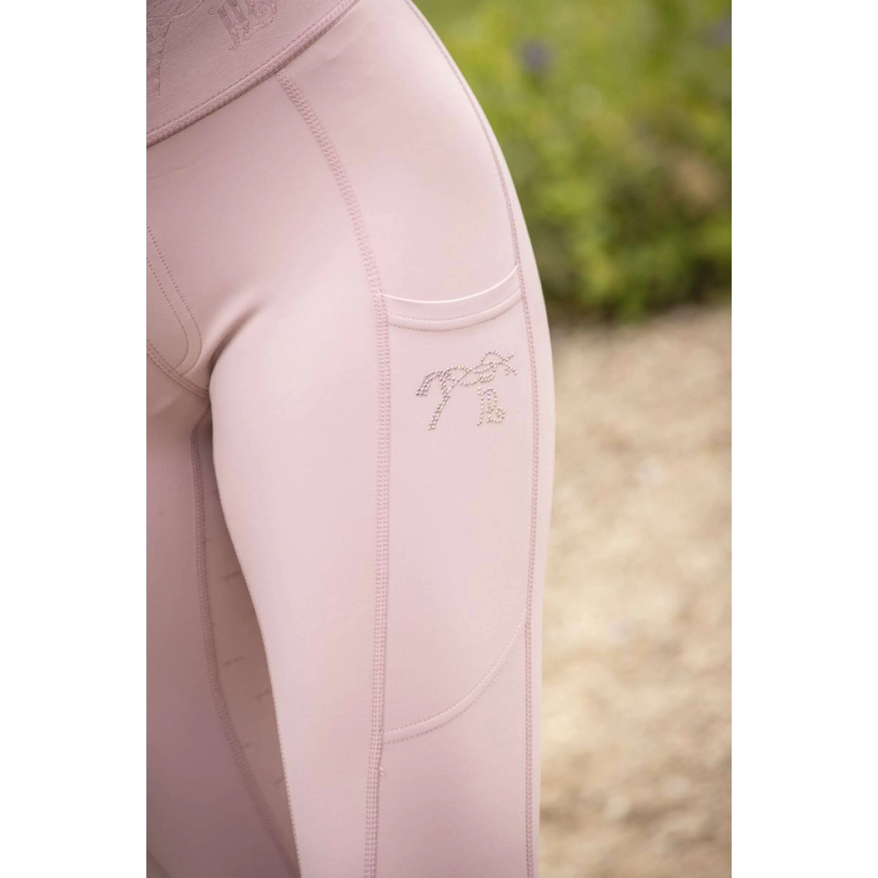 Pénélope Legging d'Équitation Delphe Full Grip Powder Pink - Image 3