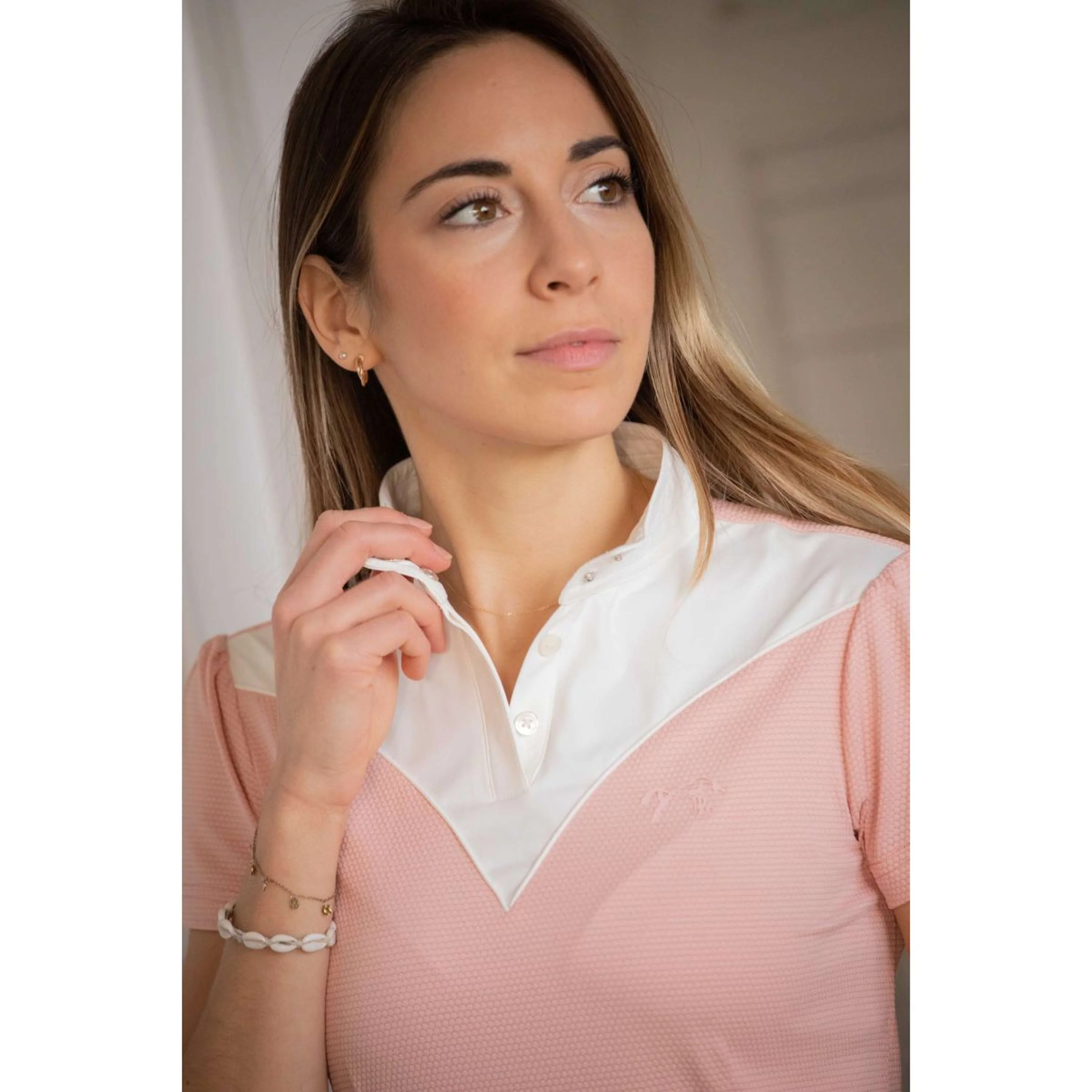Pénélope T-shirt de Concours Las Honey Manches Courtes Rose - Image 2