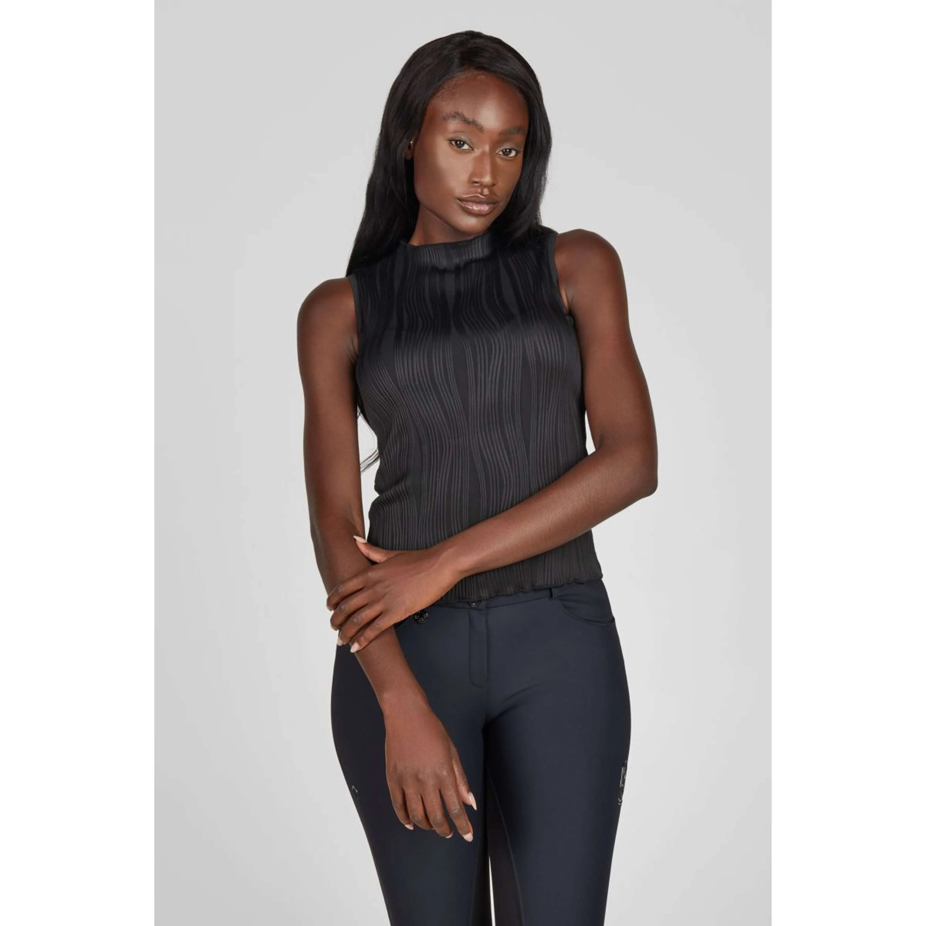 Pikeur Haut Selection SS26 Sans Manche Noir - Image 2