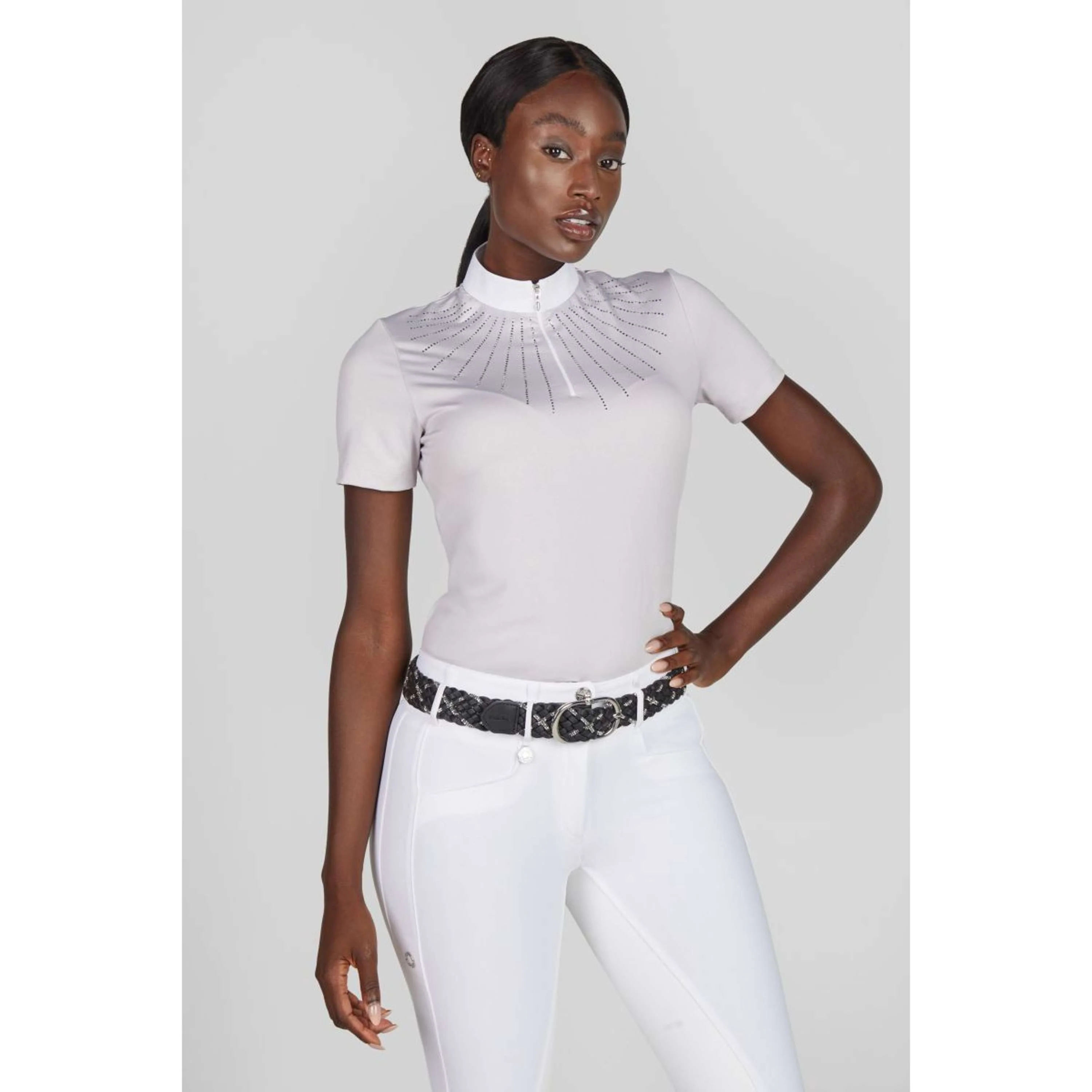 Pikeur T-shirt de Concours Strass SS26 Soft Lilac - Image 2