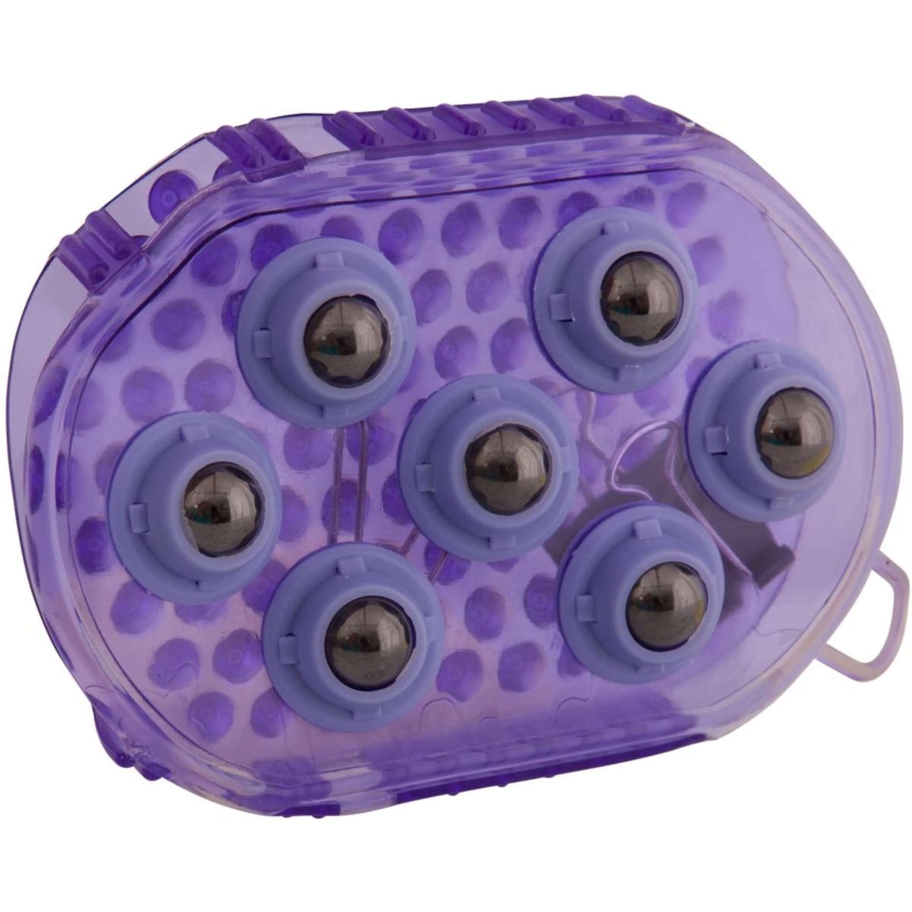 Premiere Brosse de Massage Acier Inoxydable Rouleaux Violet - Image 3