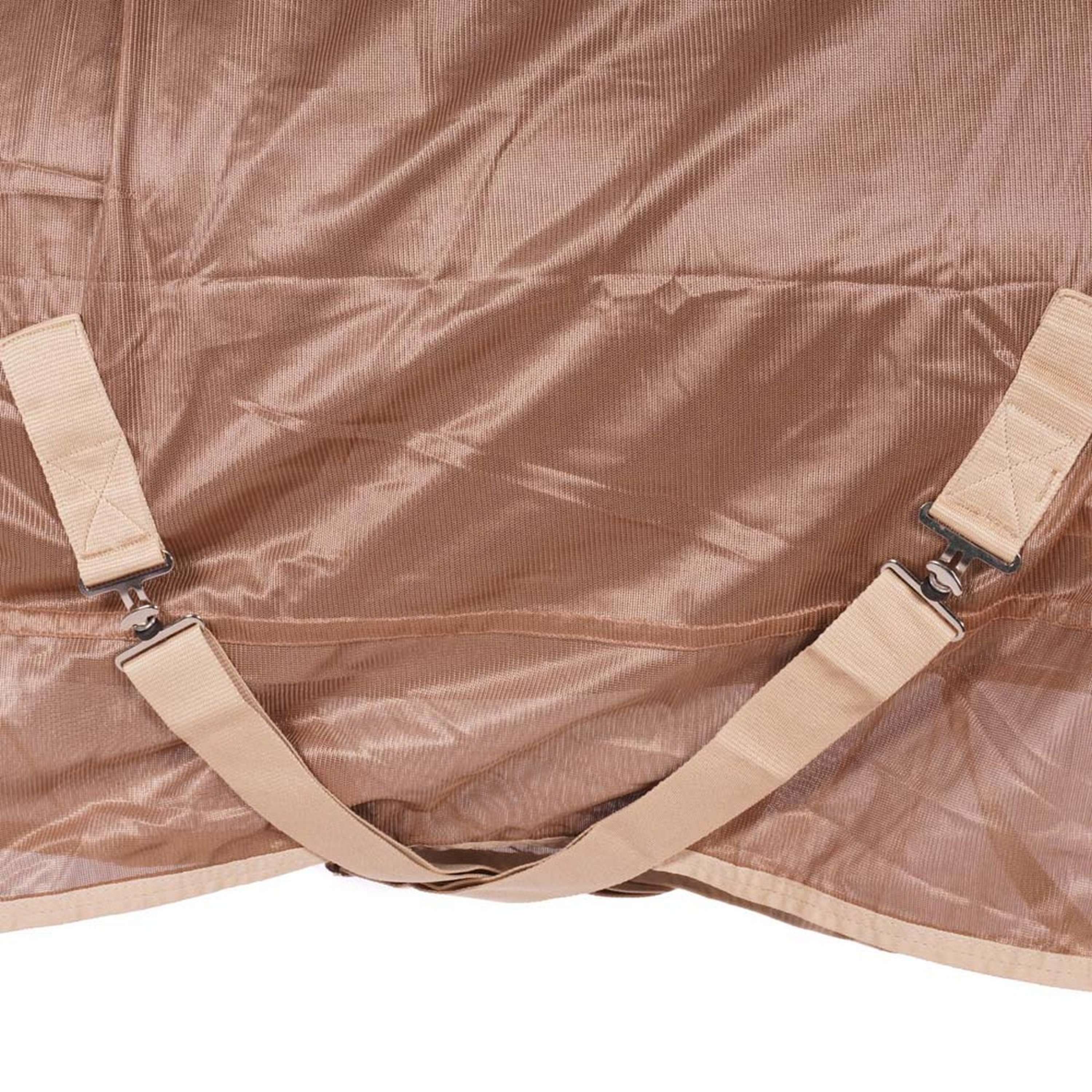 Premiere Couverture Anti-Mouches Polyester Maille avec Cou Taupe - Image 5