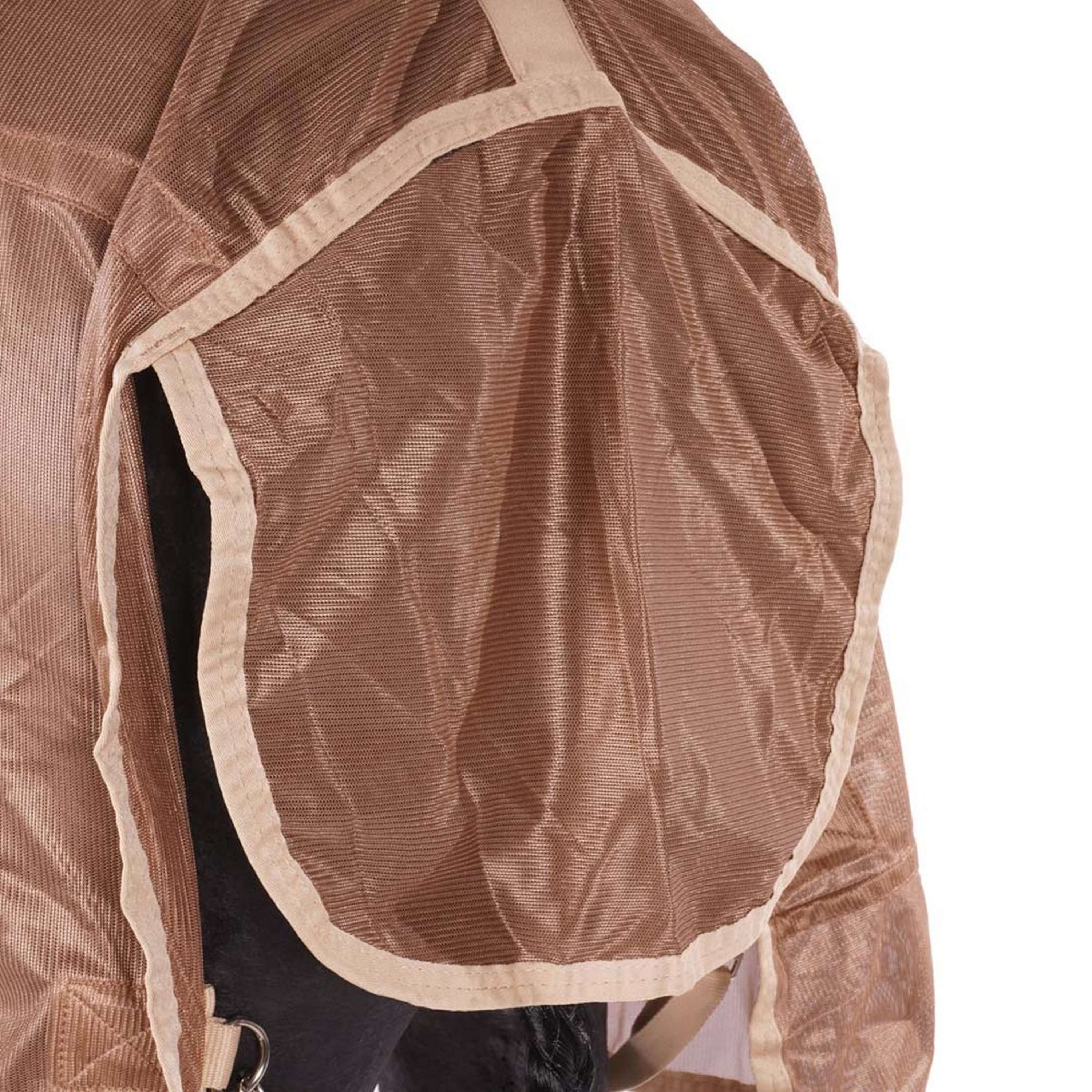 Premiere Couverture Anti-Mouches Polyester Maille avec Cou Taupe - Image 7