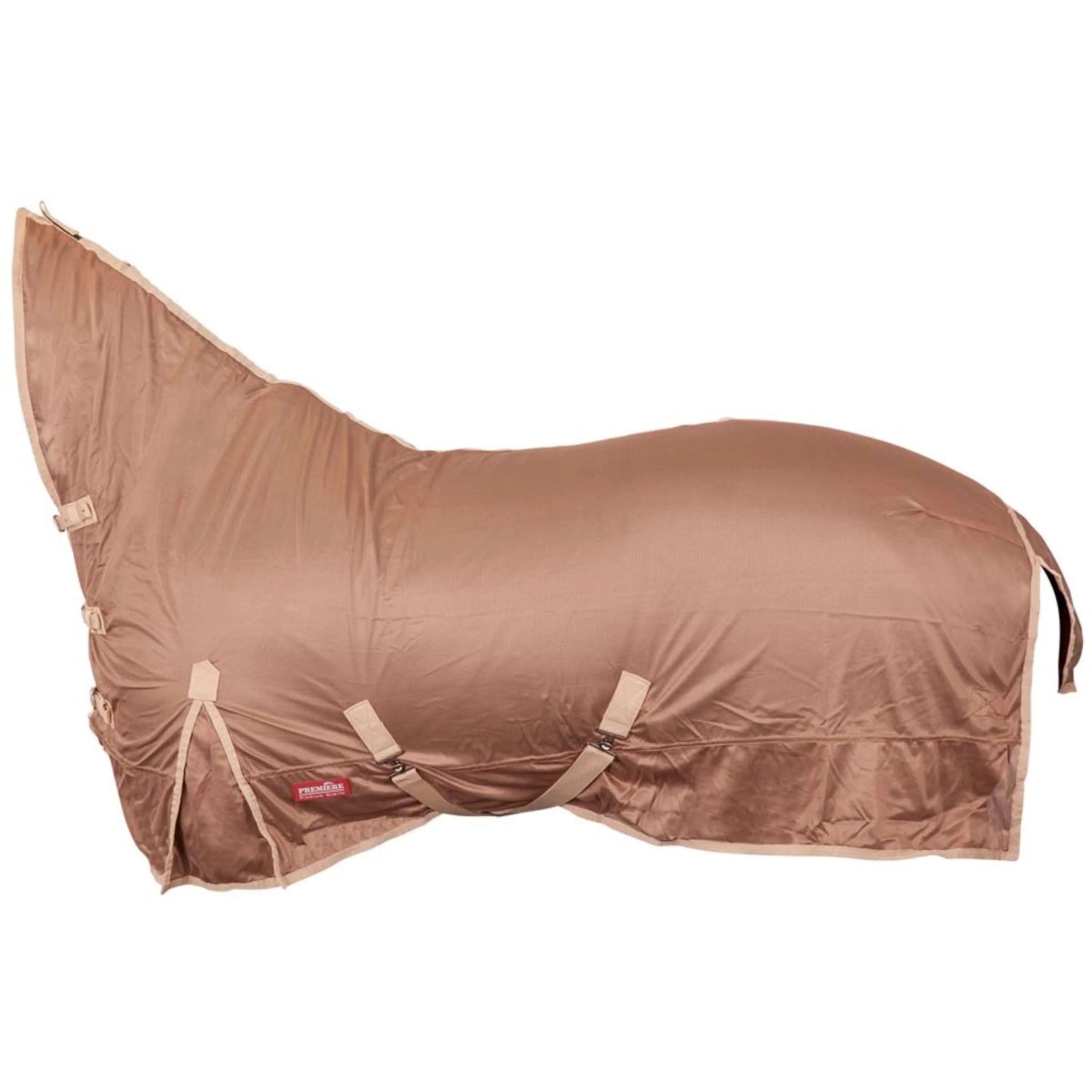Premiere Couverture Anti-Mouches Polyester Maille avec Cou Taupe - Image 9