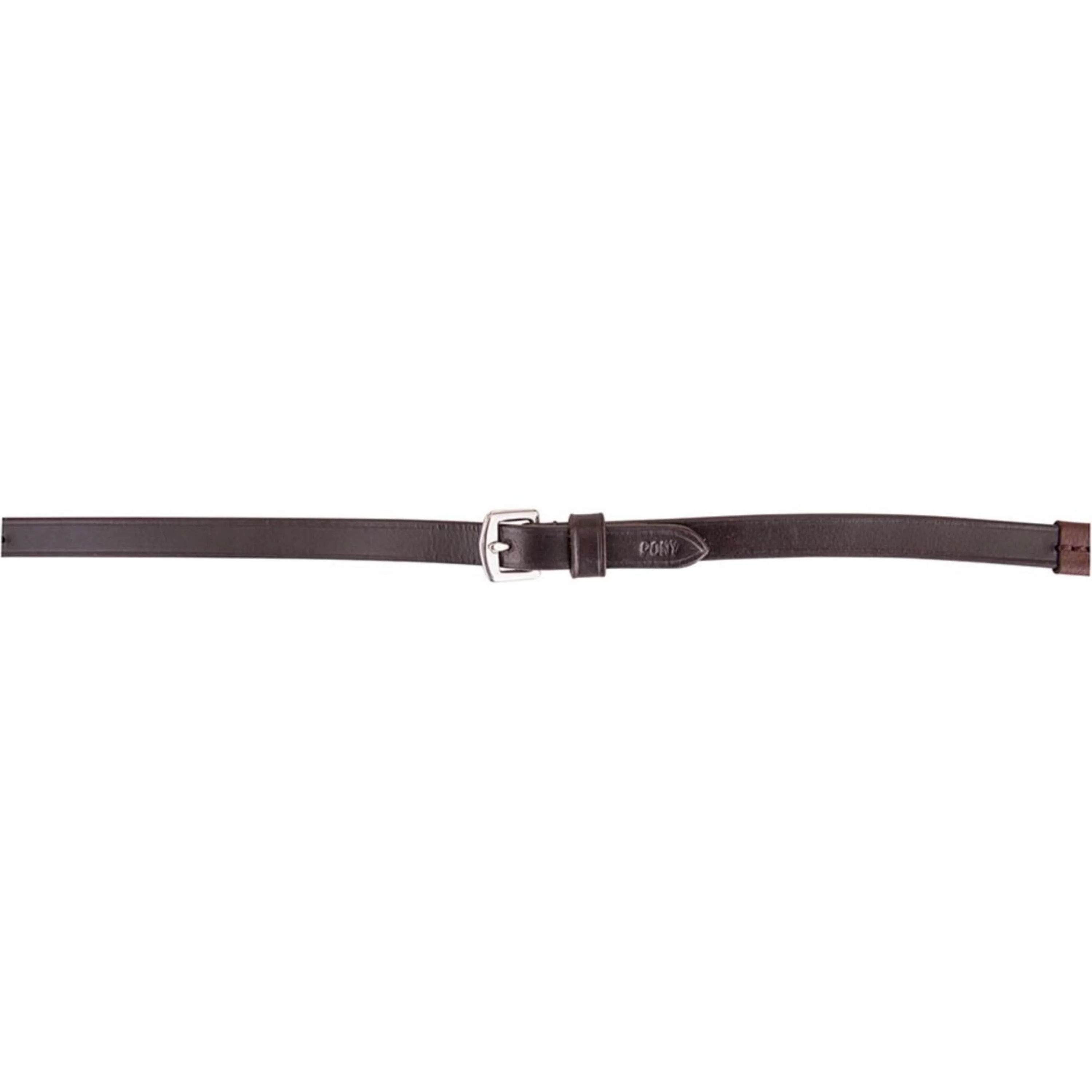 Premiere Rênes Caoutchouc 13mm avec Fermeture Boucle Marron - Image 2
