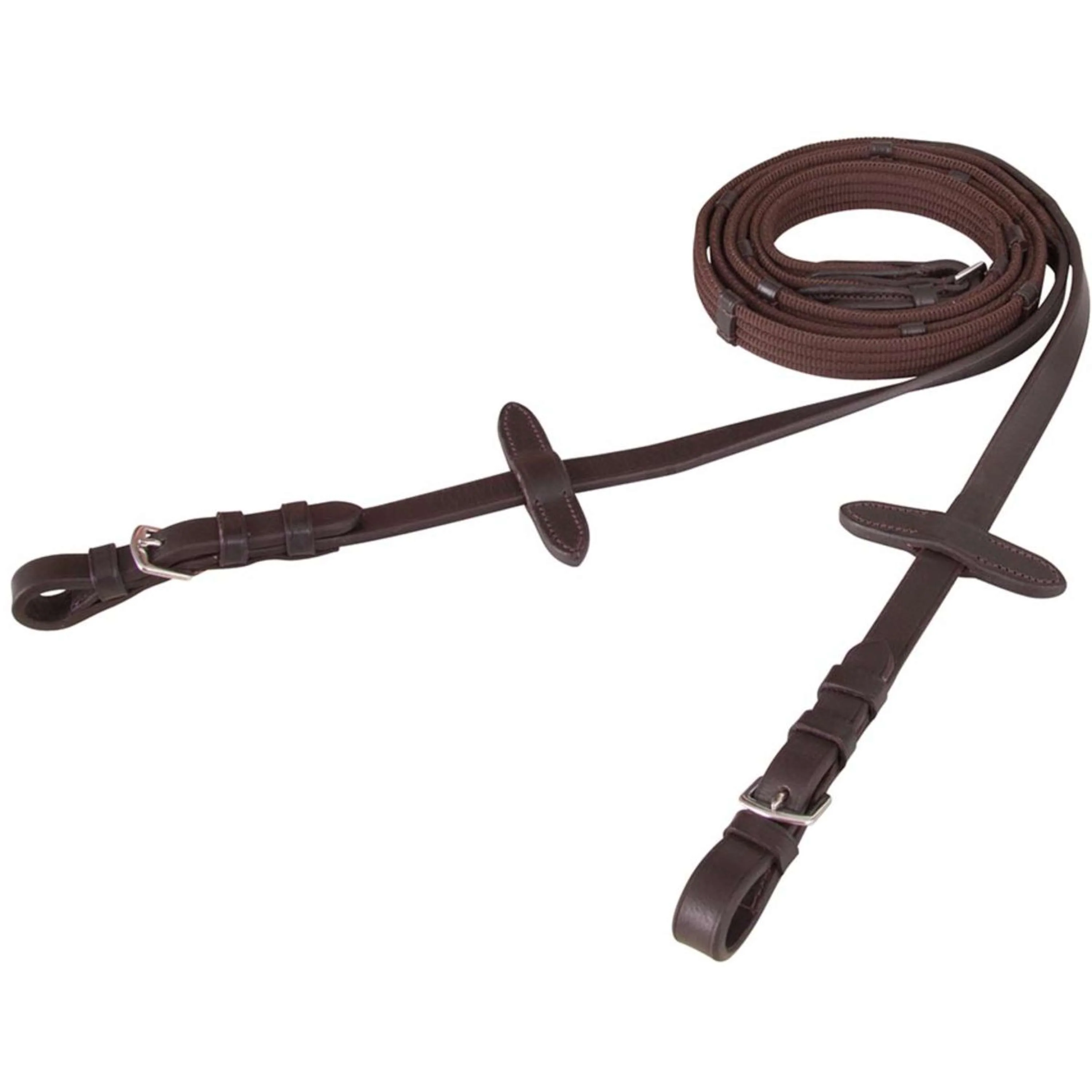 Premiere Rênes Linge 19mm avec Fermeture Boucle Marron - Image 3