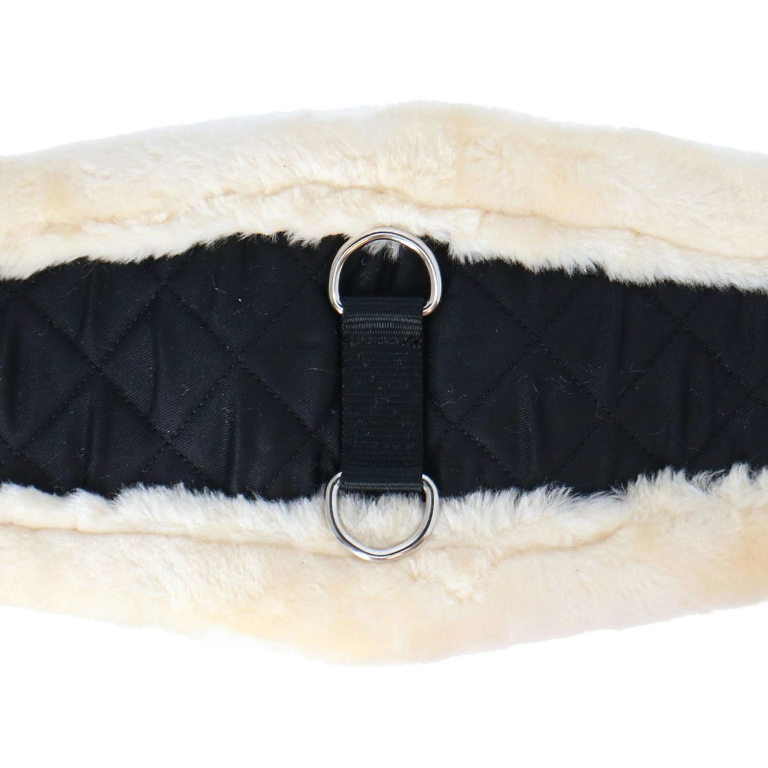 Premiere Sangle Dressage Synth. Mouton Noir/Naturel - Image 4