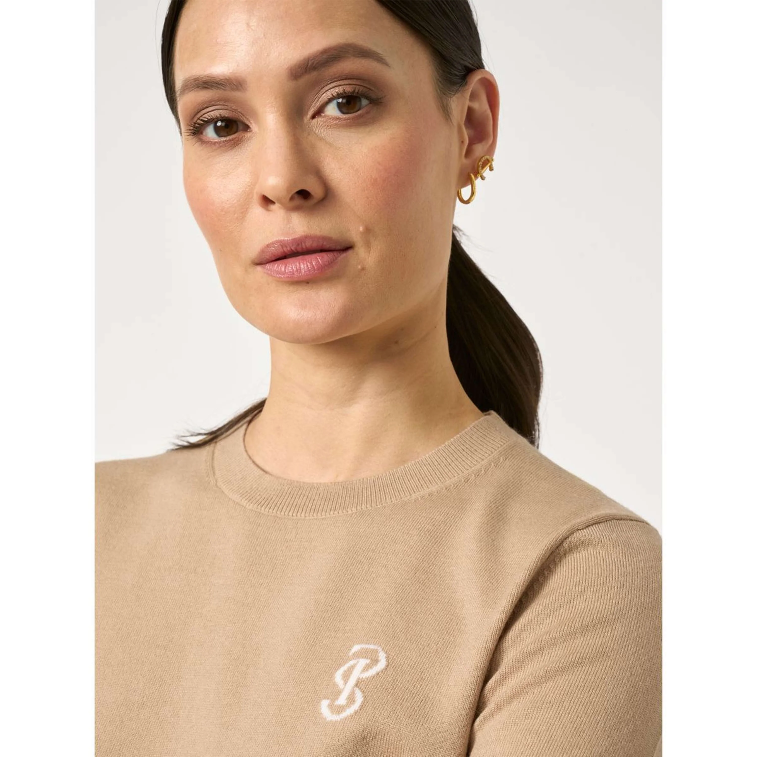 PS of Sweden Pull PS Logo Desert Beige - Image 2