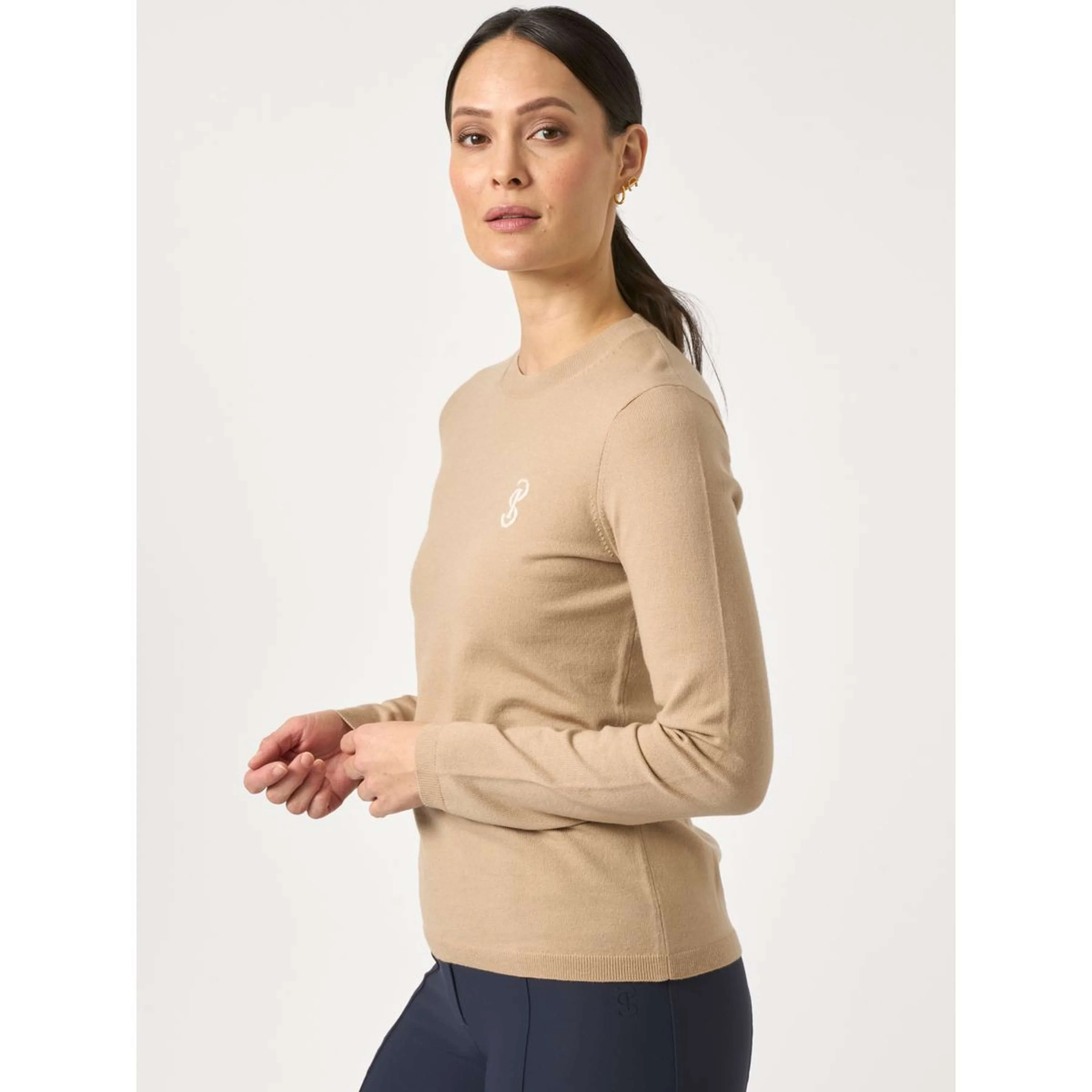 PS of Sweden Pull PS Logo Desert Beige - Image 3