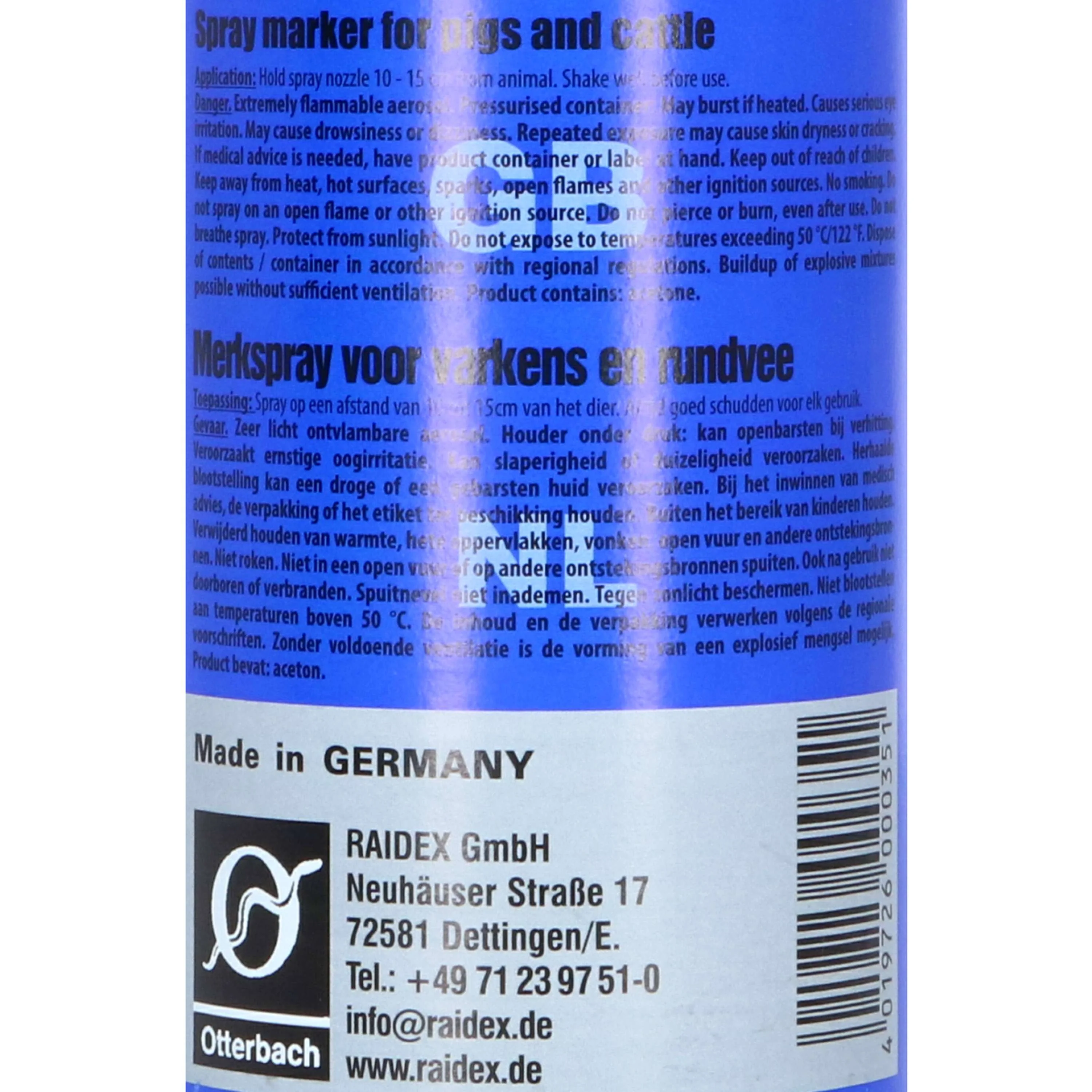 Raidex Spray de marquage Bleu - Image 7