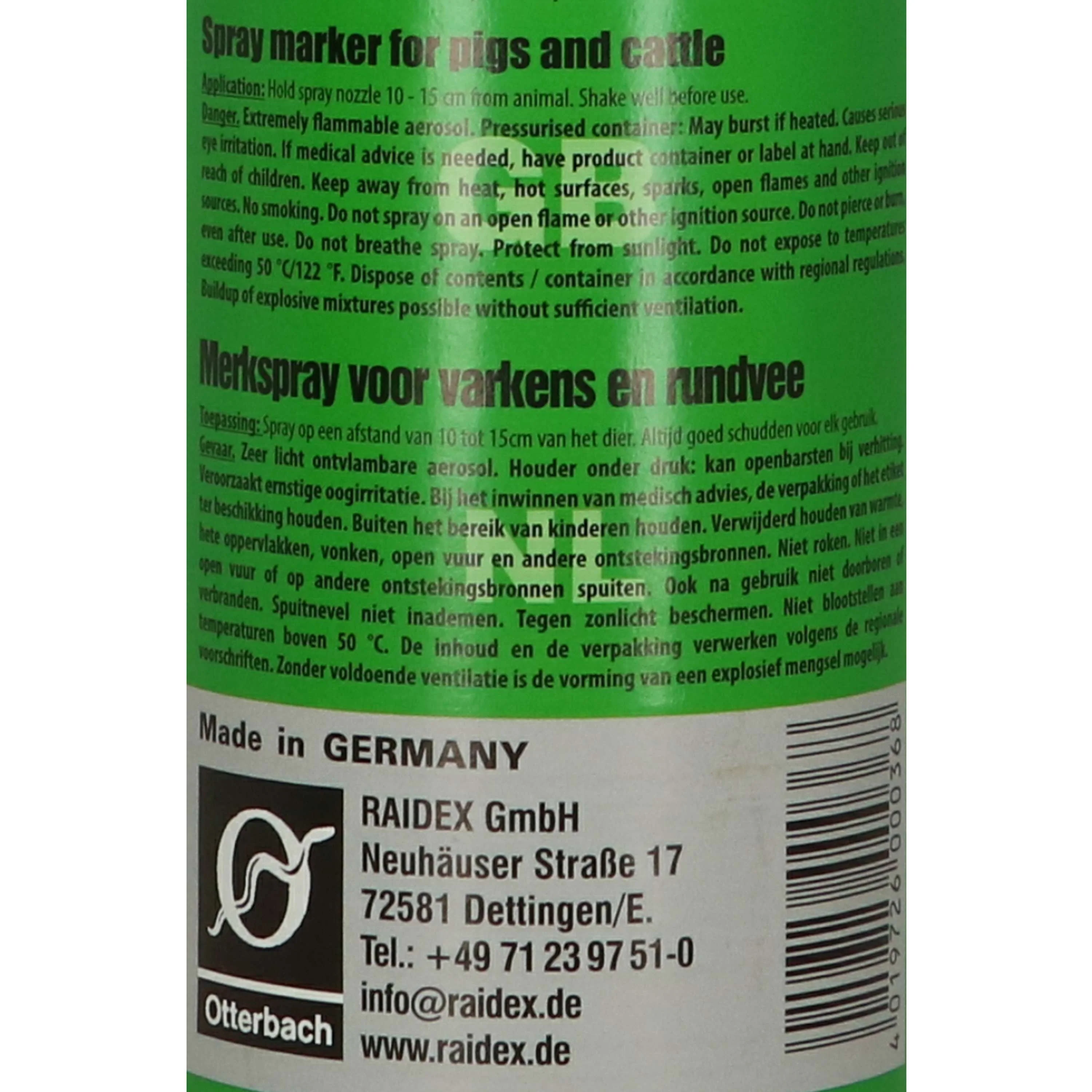 Raidex Spray de marquage Vert - Image 7