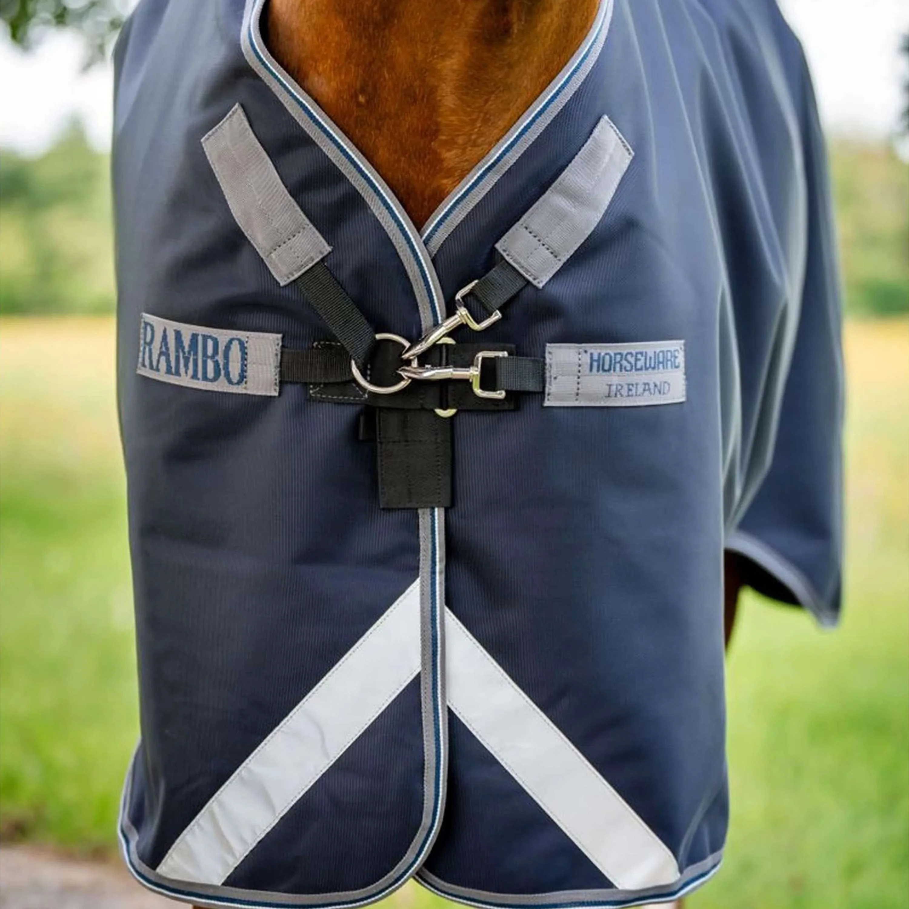 Rambo Chemise Turnout 1680D 0g Bleu marine/Gris orage/Argent - Image 2