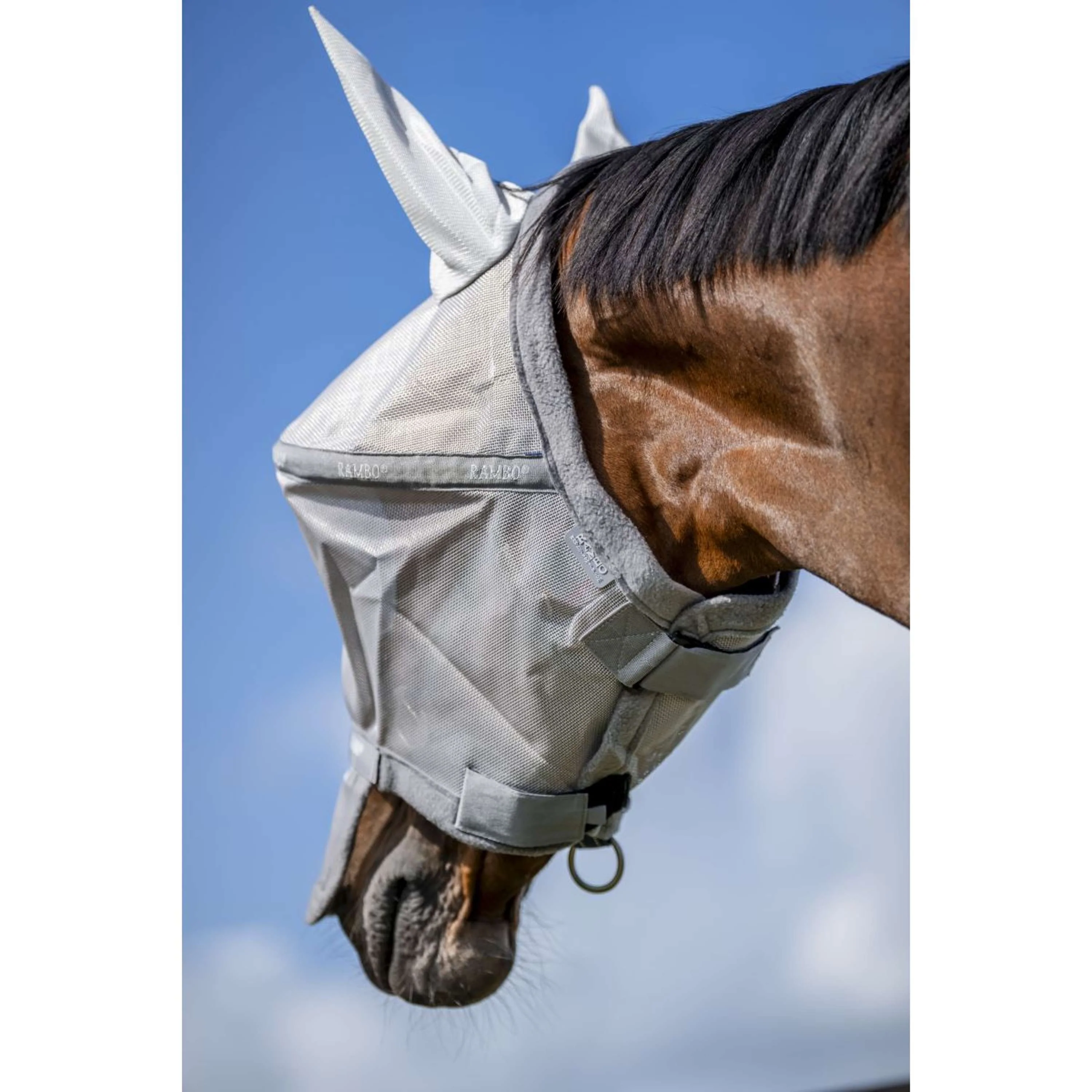 Rambo Fly Mask Argent/Gris Titane/Argent - Image 2