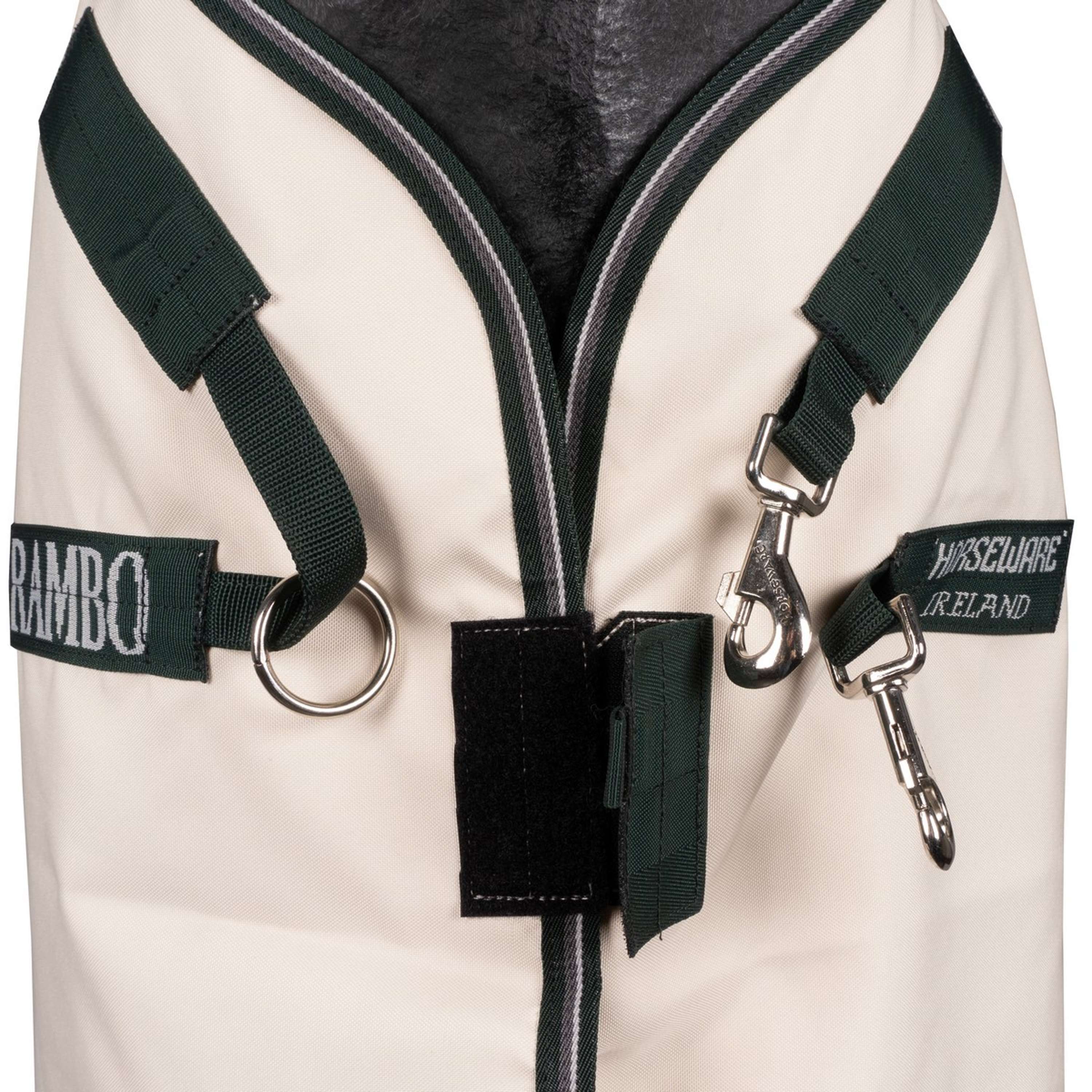 Rambo Pull col Hoodie Pony Craie/Vert chasseur/Argent - Image 8