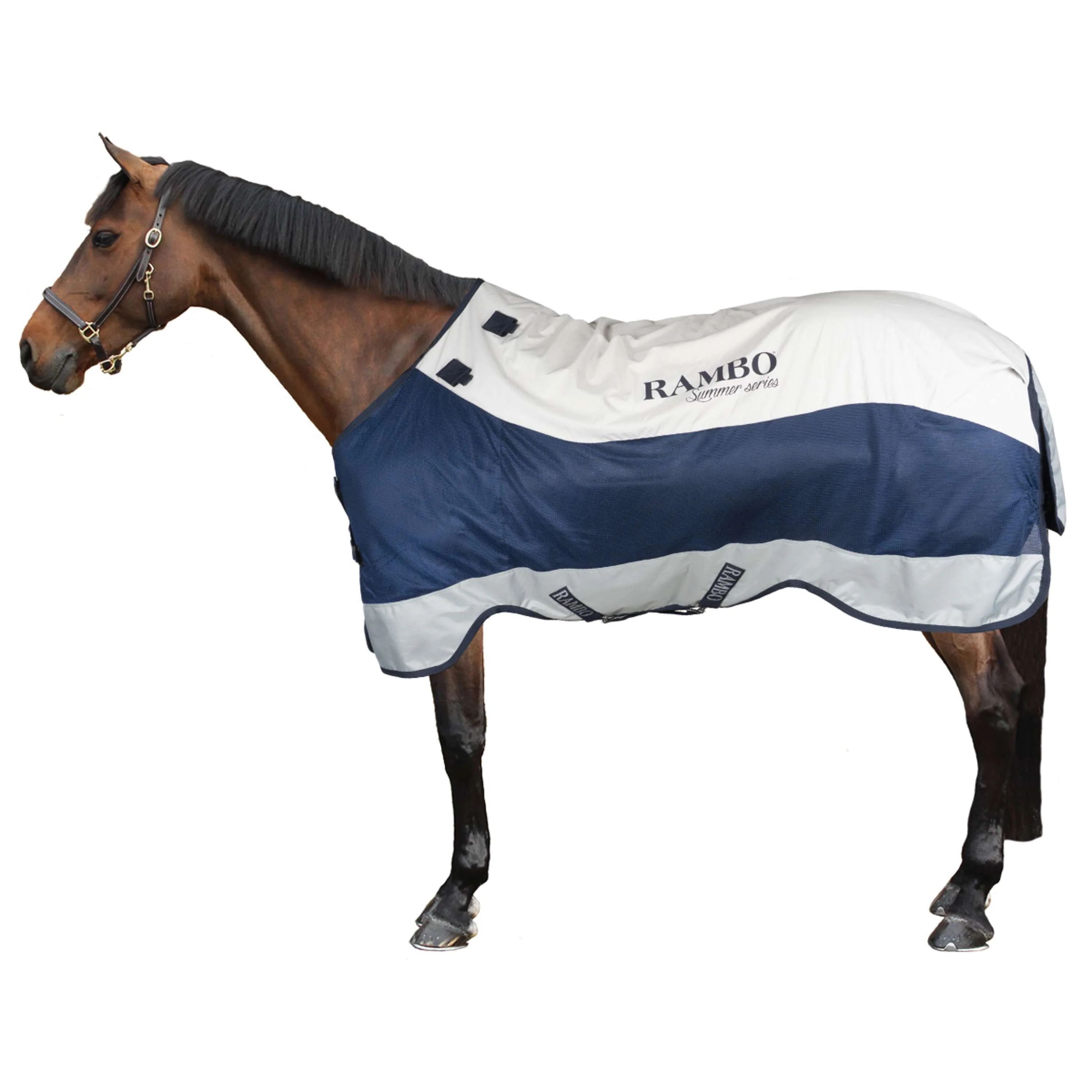 Rambo Chemise Turnout 0g Summer Series Marine/Gris - Image 3