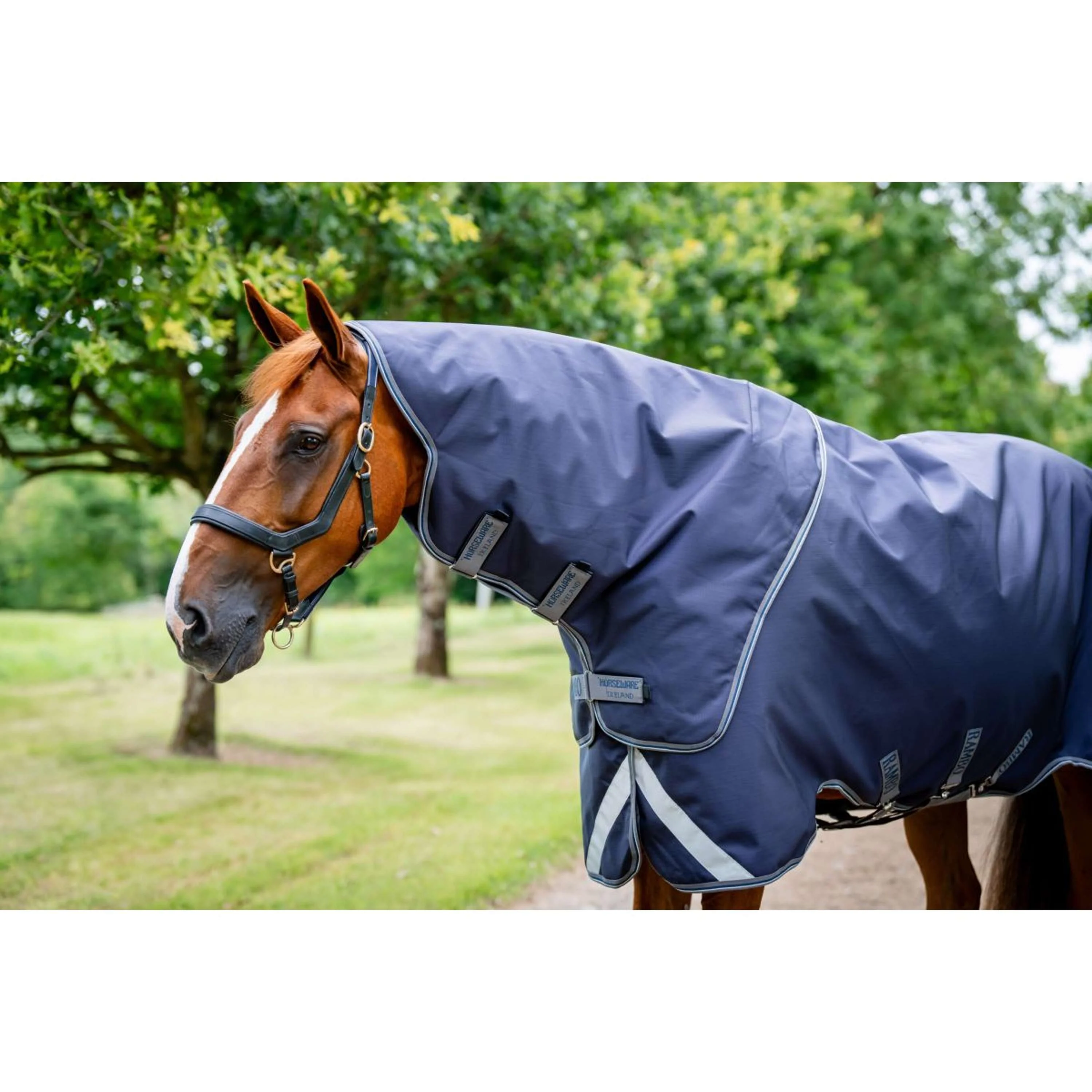 Rambo Chemise Turnout Duo Ripstop Plus Bundle 100g + 100g + 200g Navy/Thunderstorm Grey/Silver - Image 2