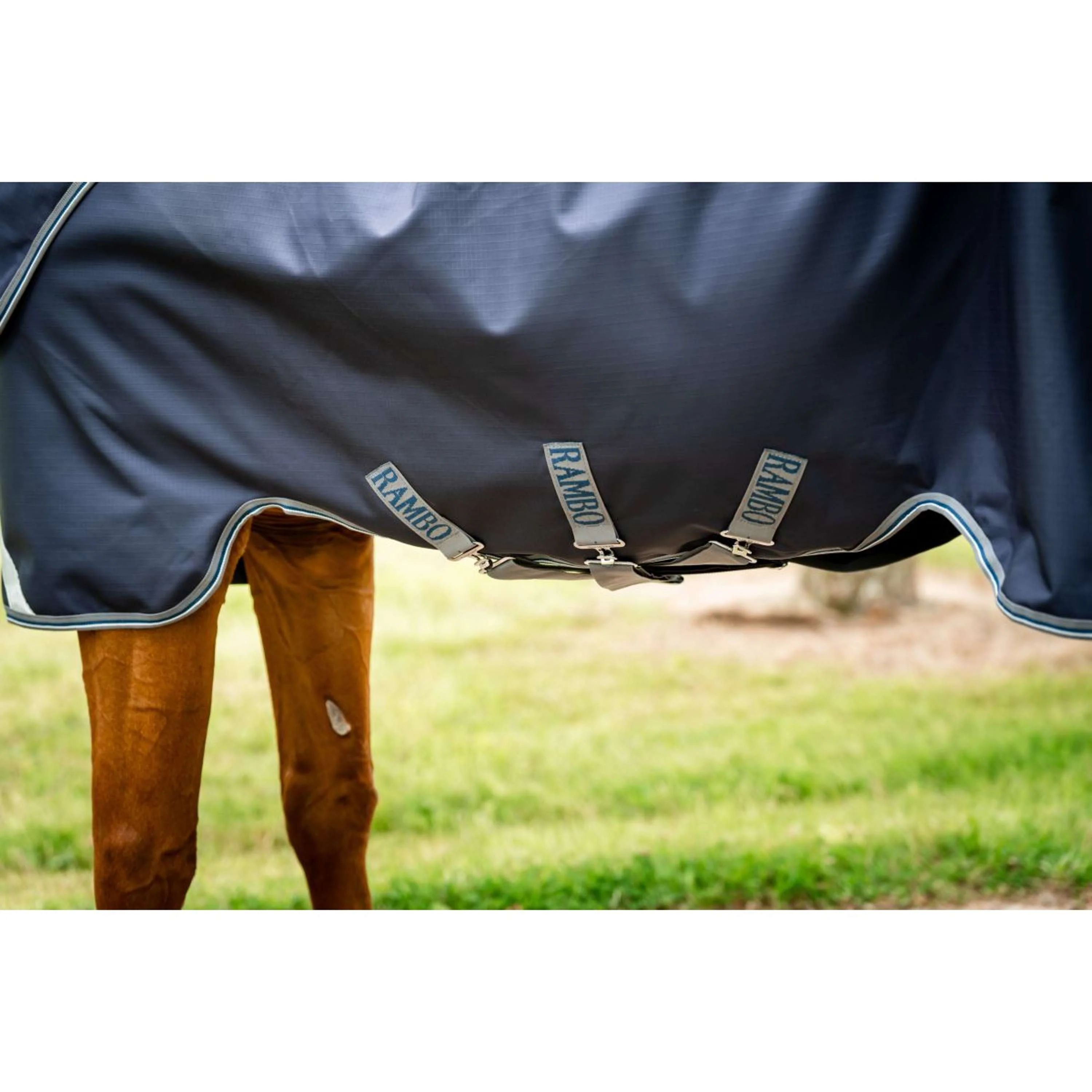 Rambo Chemise Turnout Duo Ripstop Plus Bundle 100g + 100g + 200g Navy/Thunderstorm Grey/Silver - Image 3