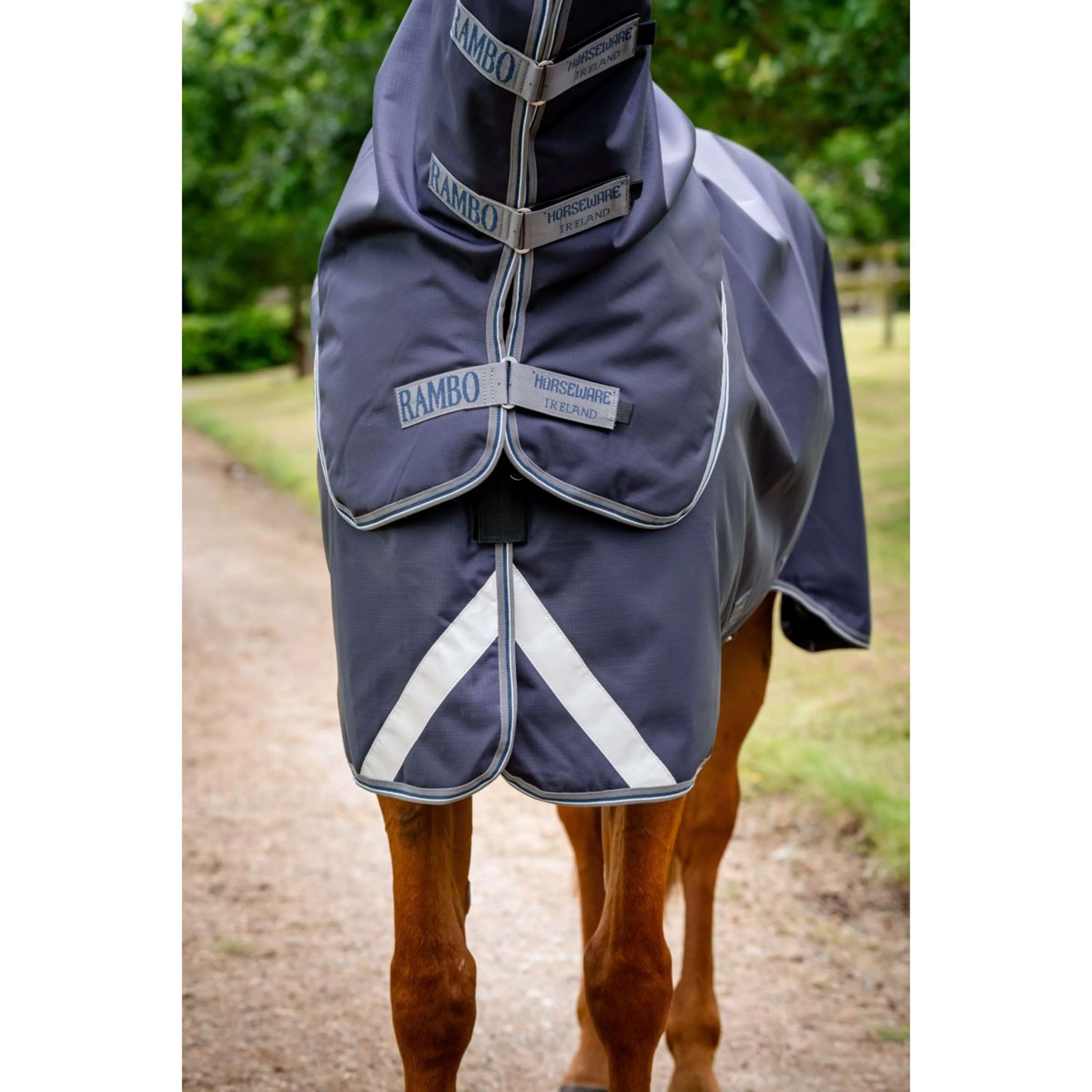 Rambo Chemise Turnout Duo Ripstop Plus Bundle 100g + 100g + 200g Navy/Thunderstorm Grey/Silver - Image 4