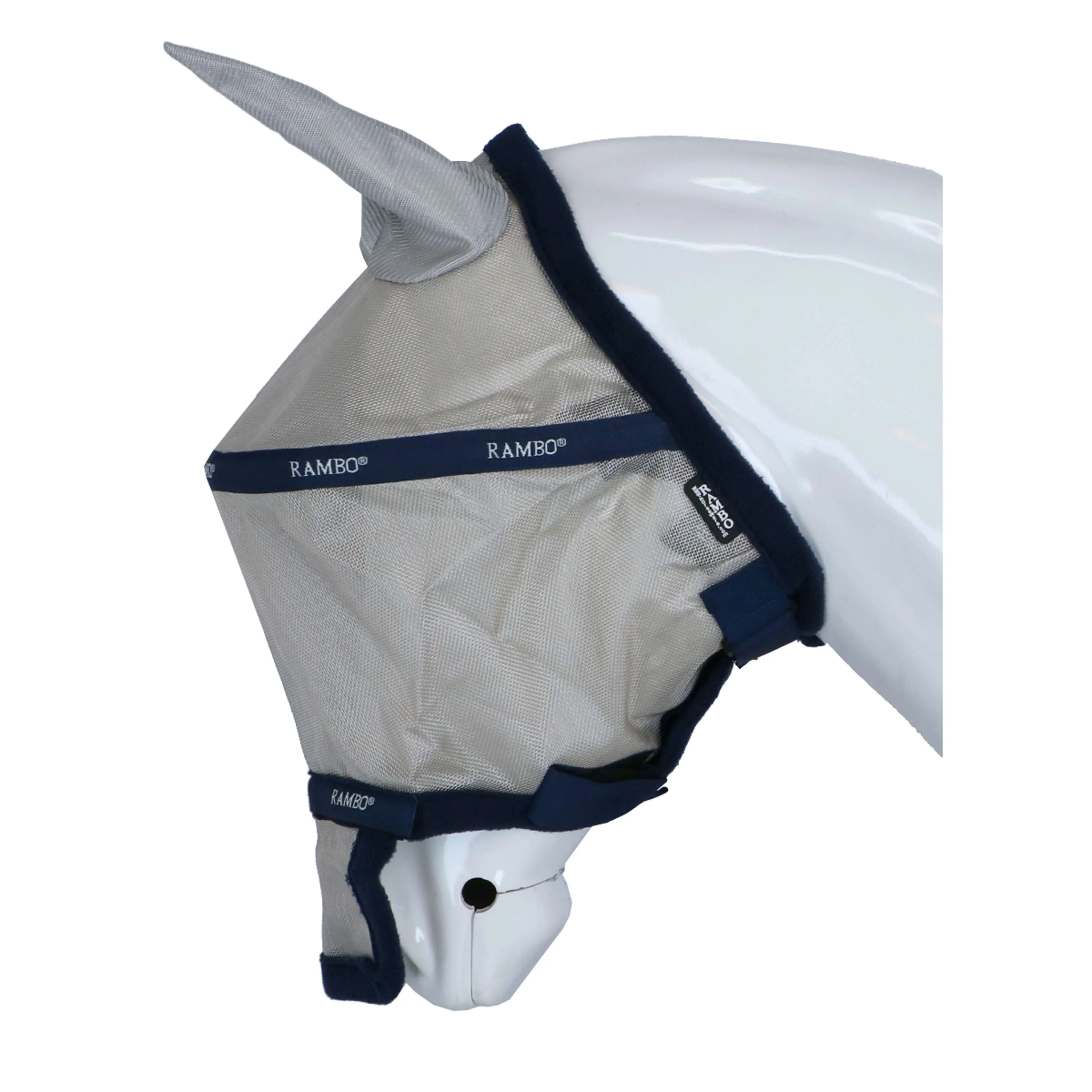Rambo Fly Mask Plus Marin/Argente - Image 4