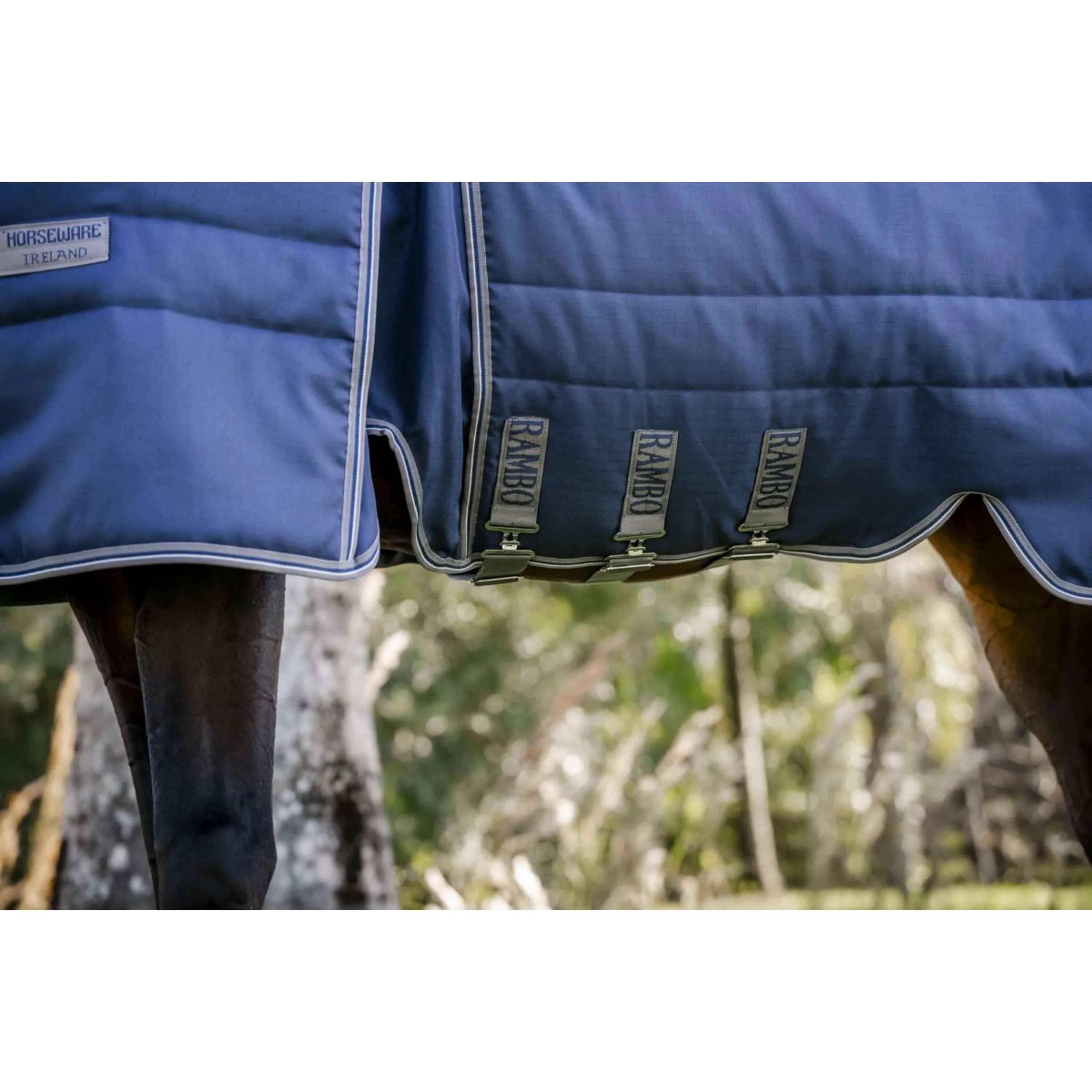 Rambo Optimo Couverture d'Écurie 200g Navy/Thunderstorm Grey/Silver - Image 5